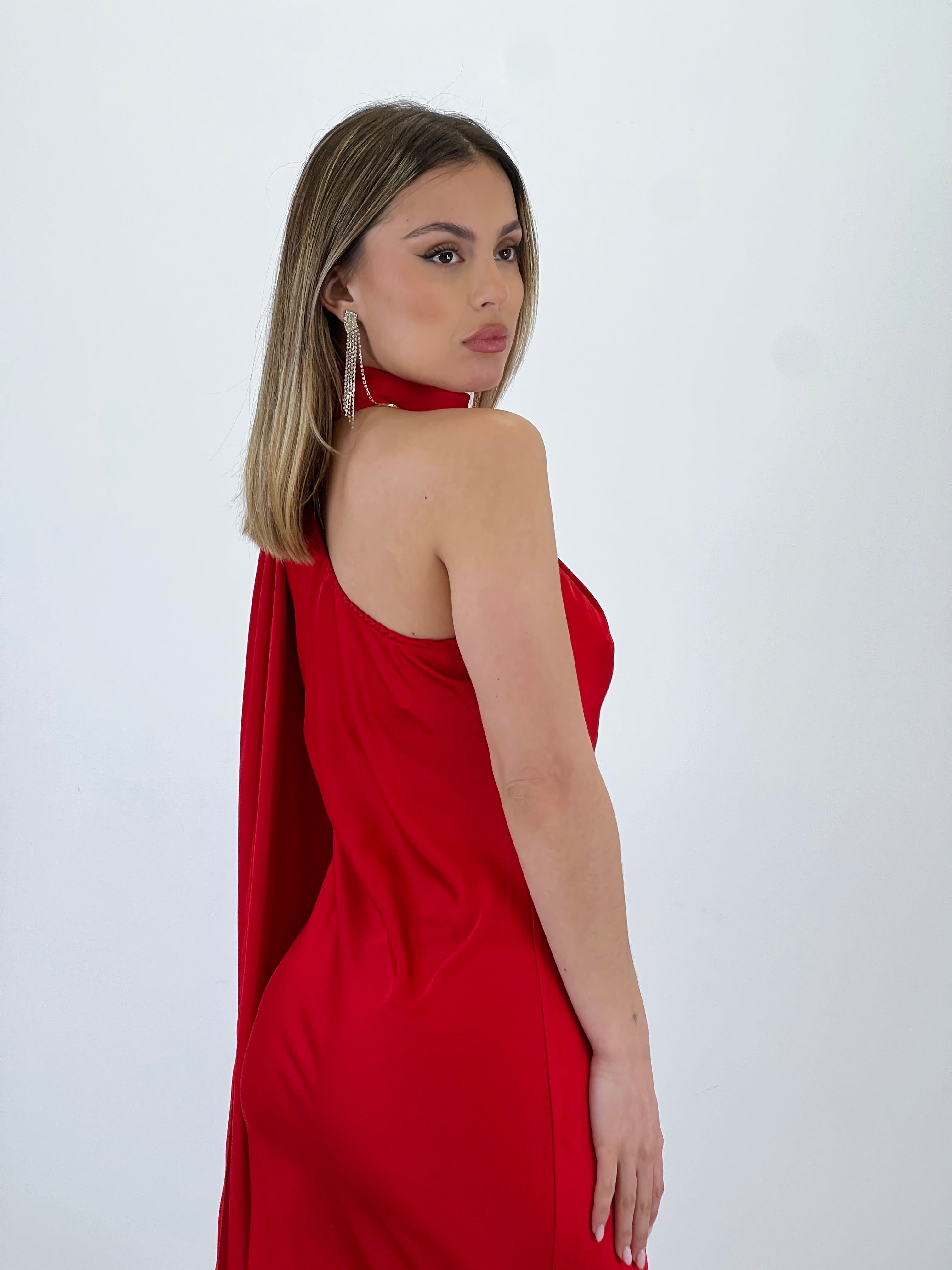 Vestido raso choker Priscila