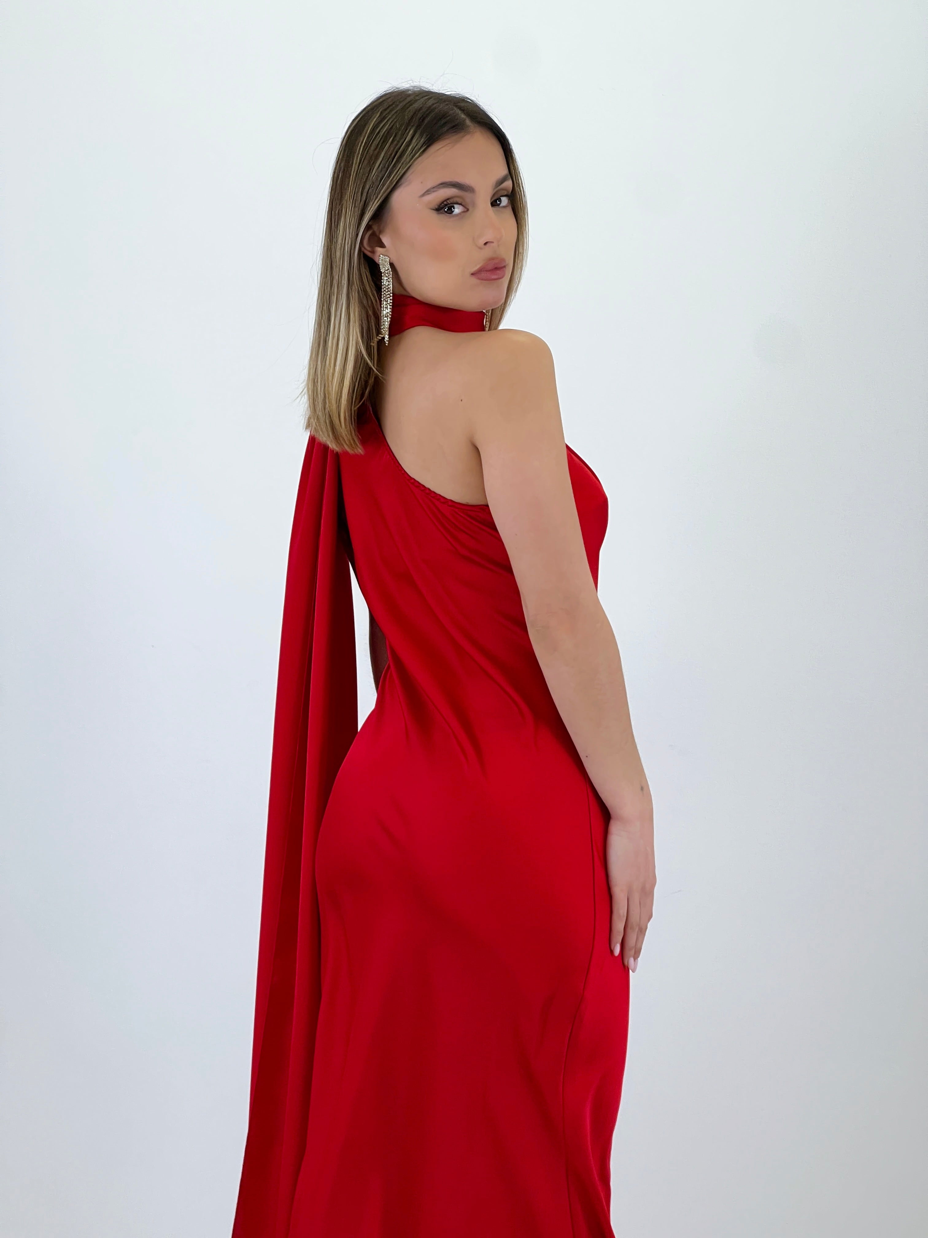 Vestido raso choker Priscila