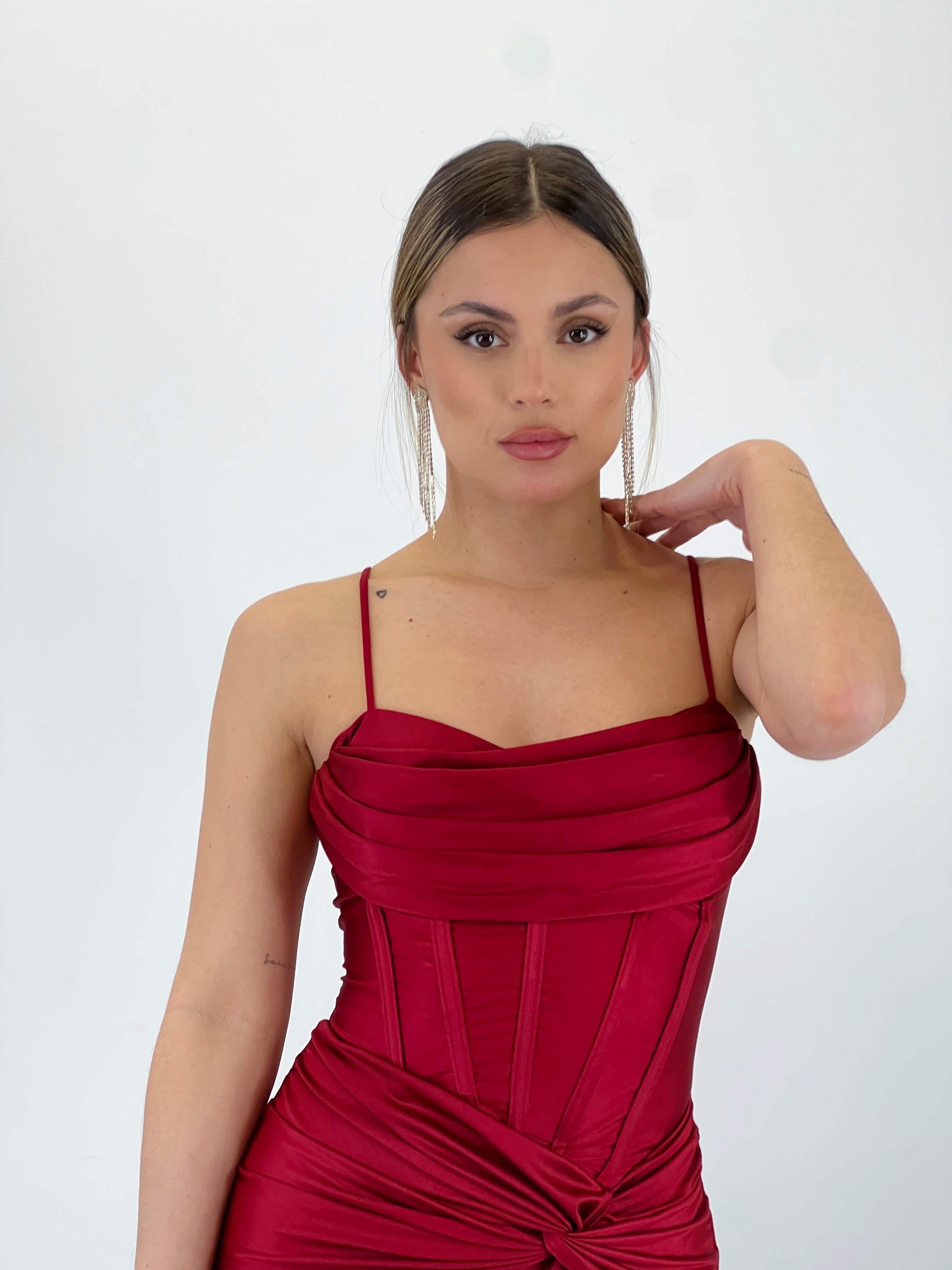 Vestido nudo fruncido Victoria