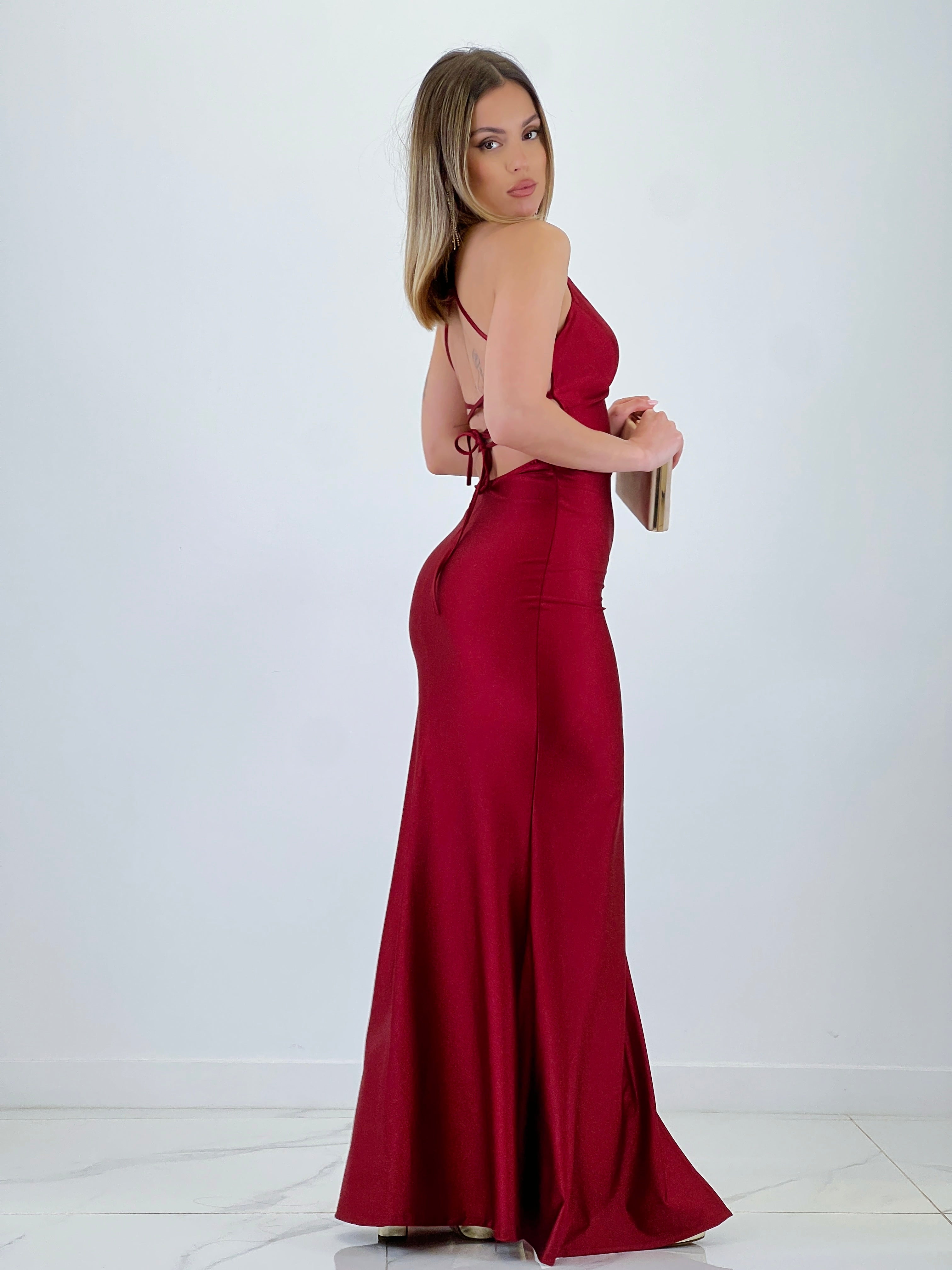 Vestido espalda cruzada Lara