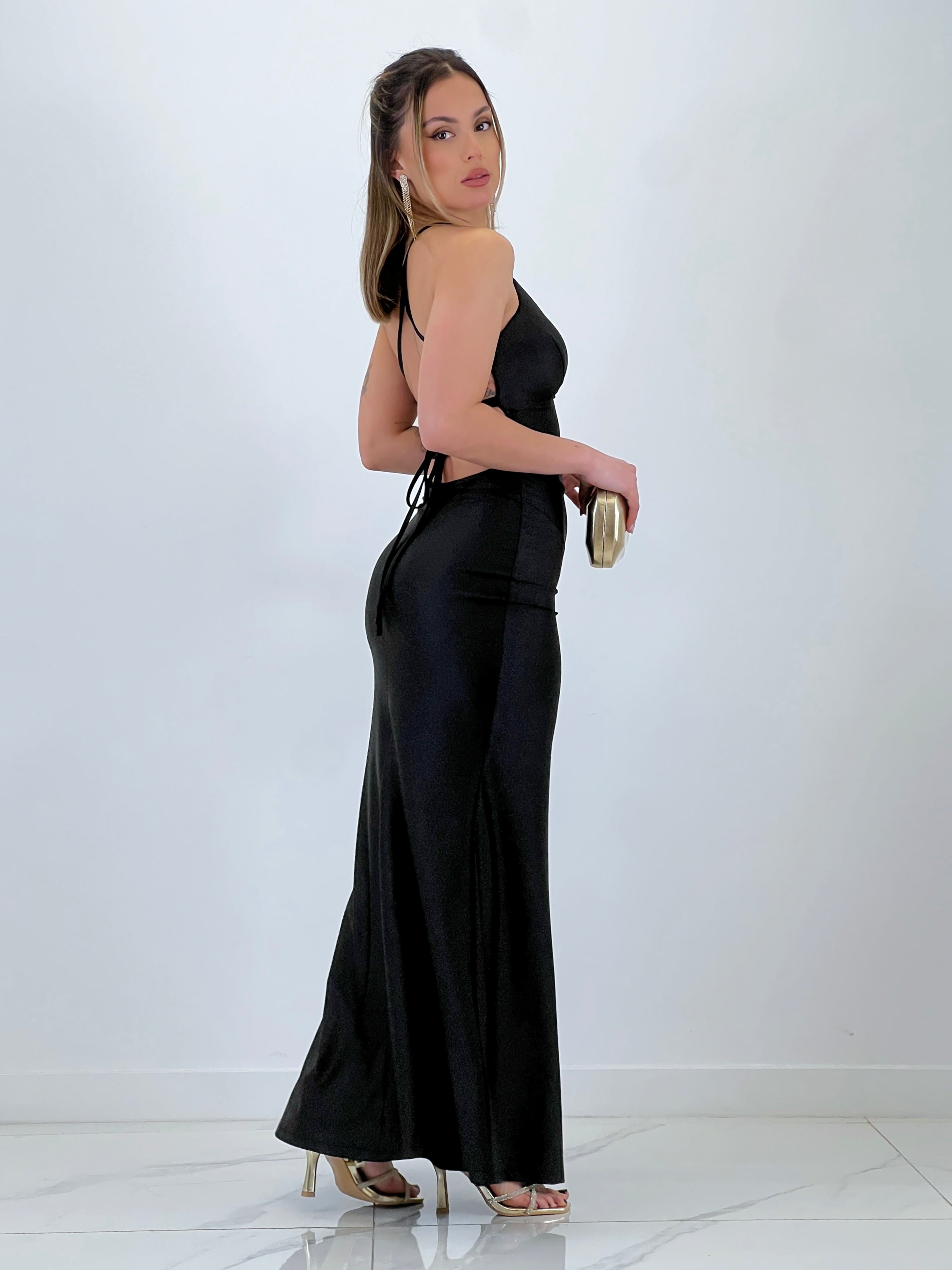 Vestido espalda cruzada Lara