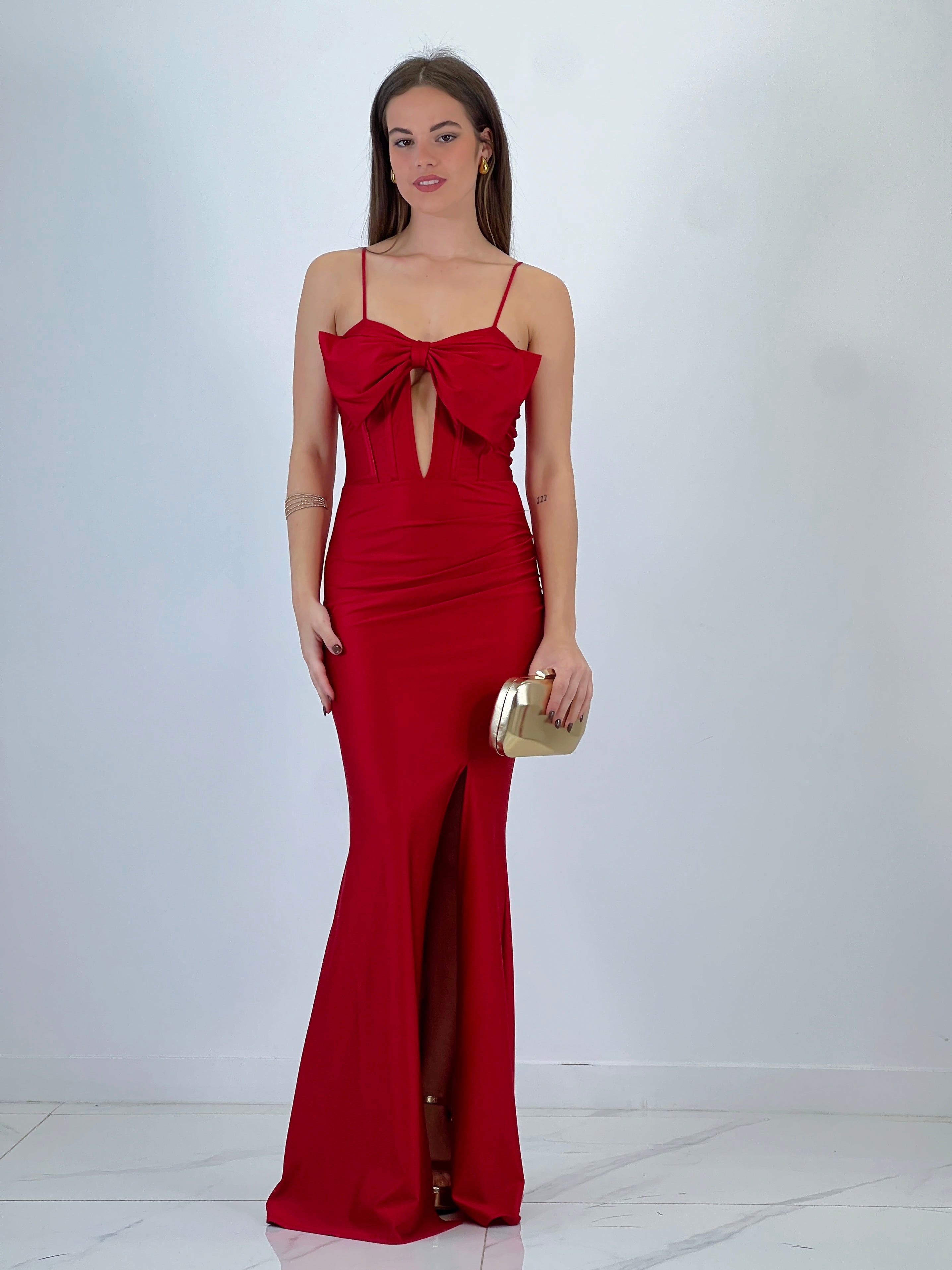 Vestido escote lazo Olimpia