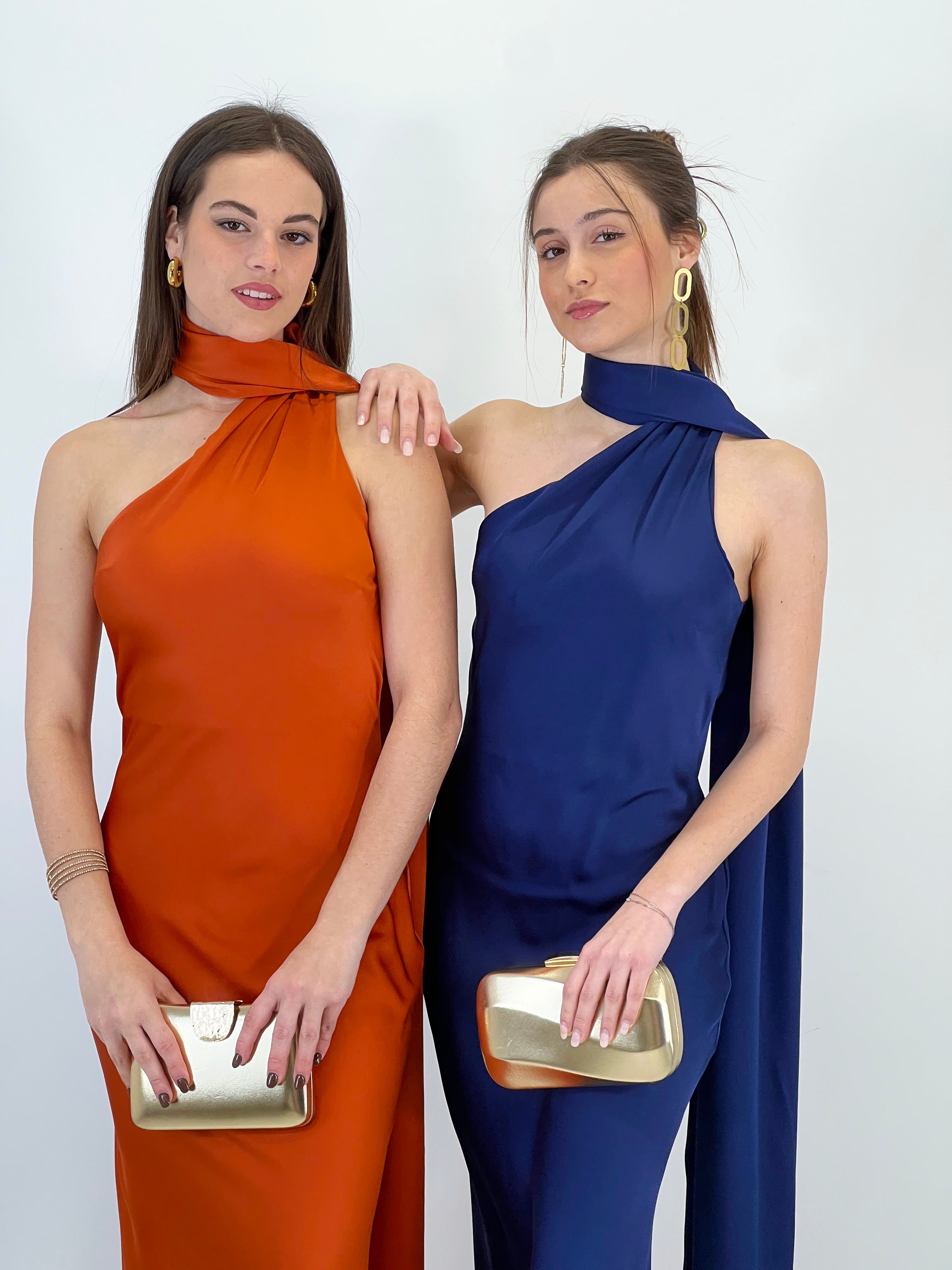 Vestido raso choker Priscila