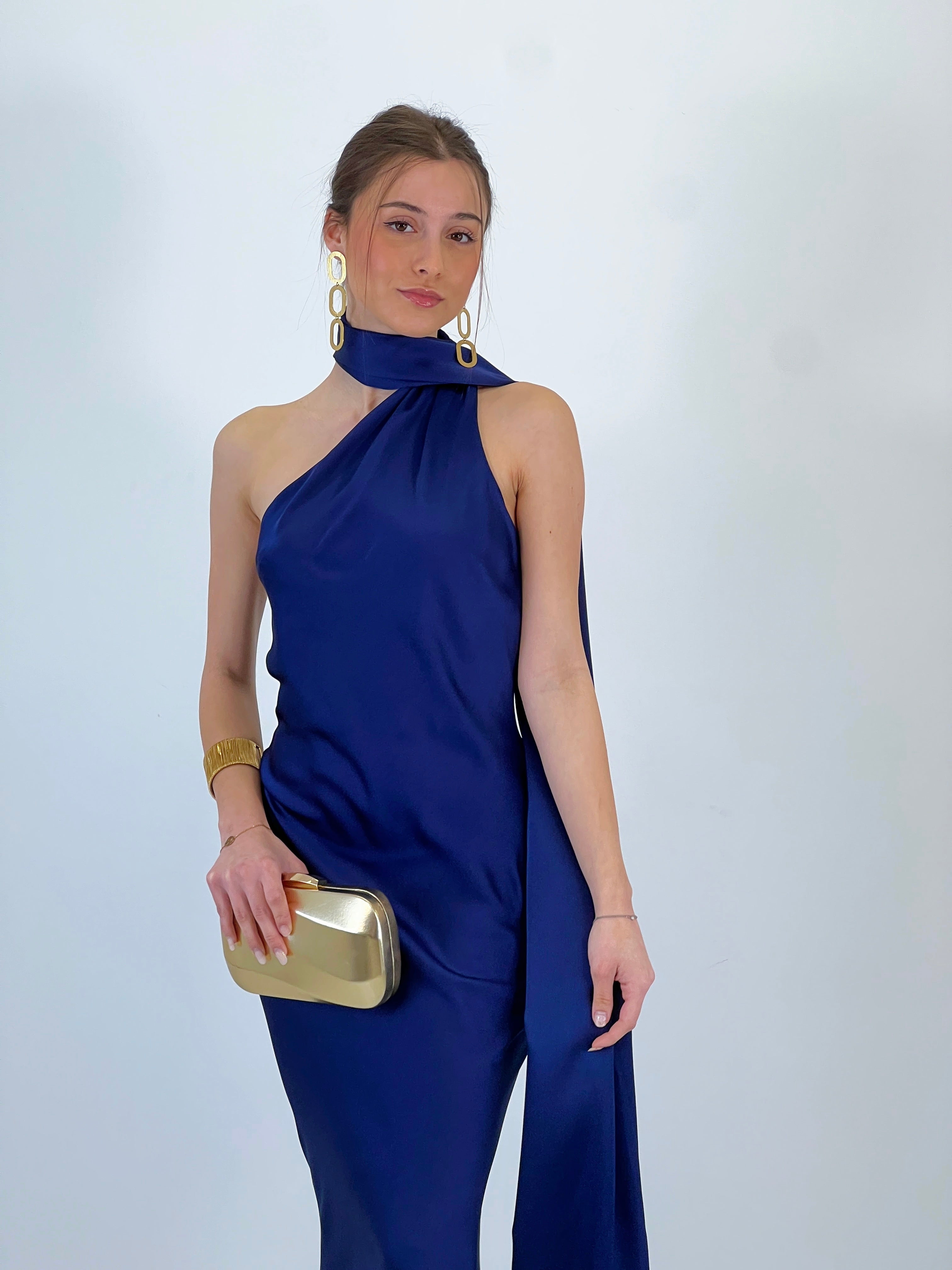 Vestido raso choker Priscila