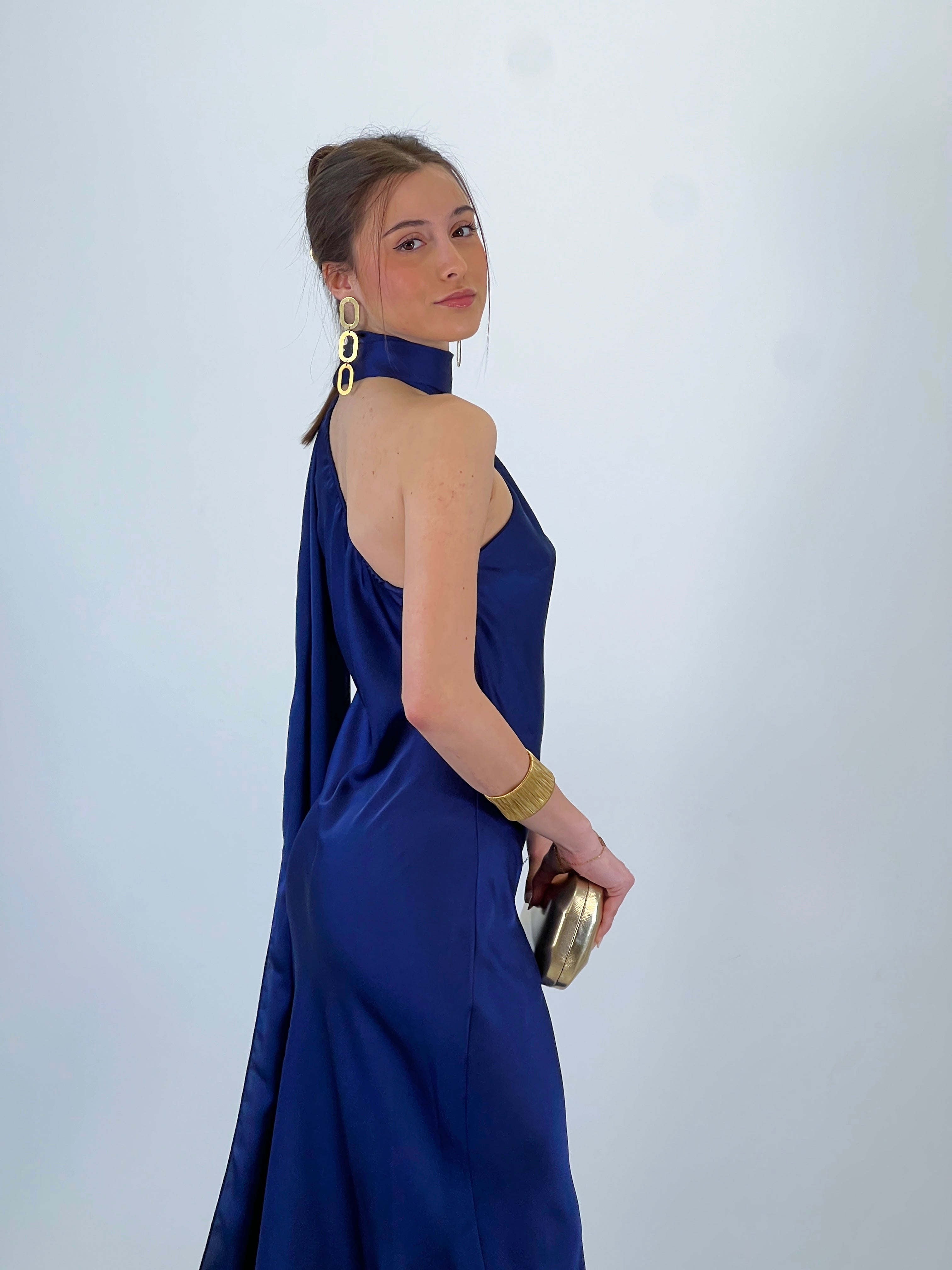 Vestido raso choker Priscila