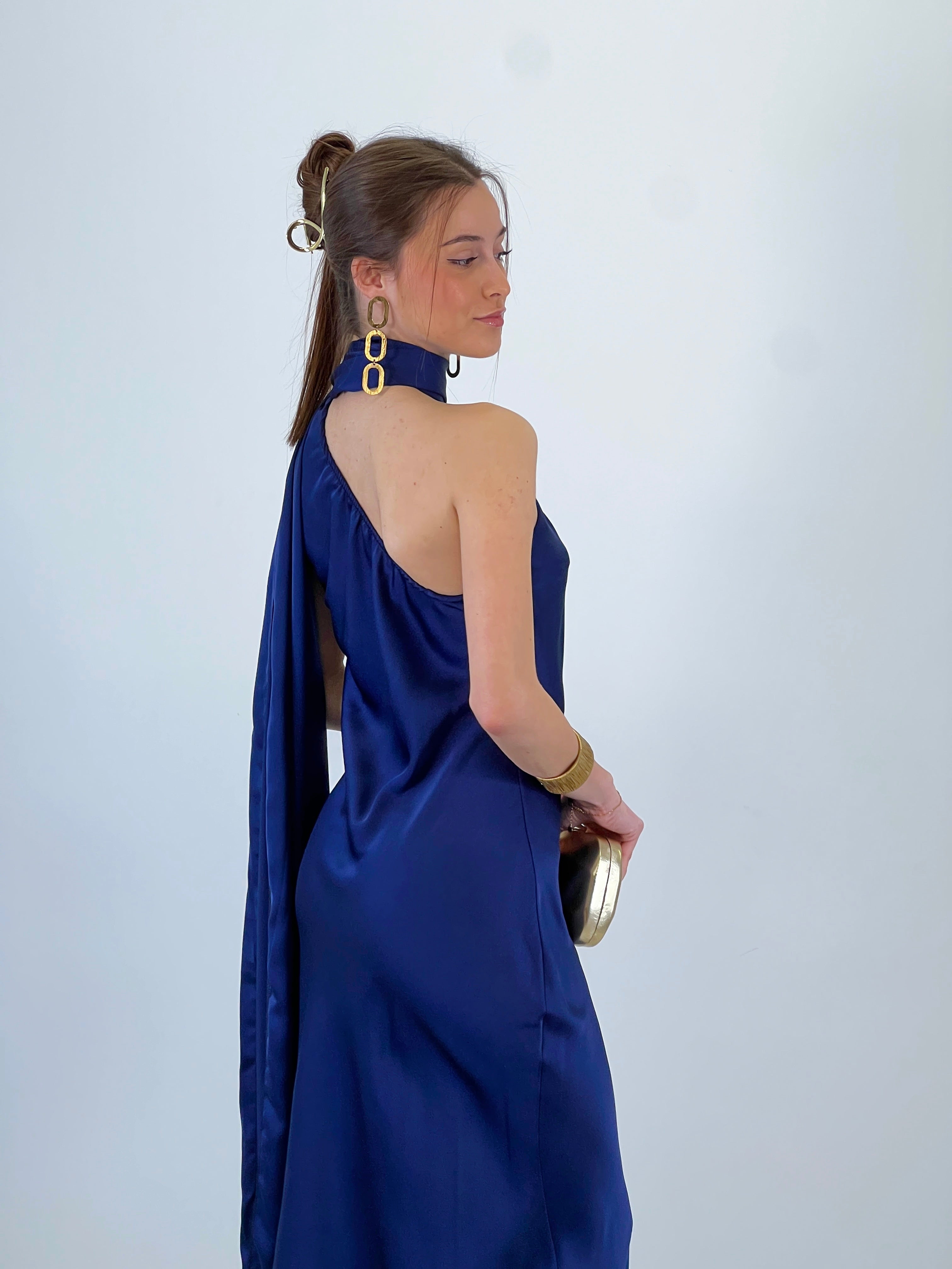 Vestido raso choker Priscila