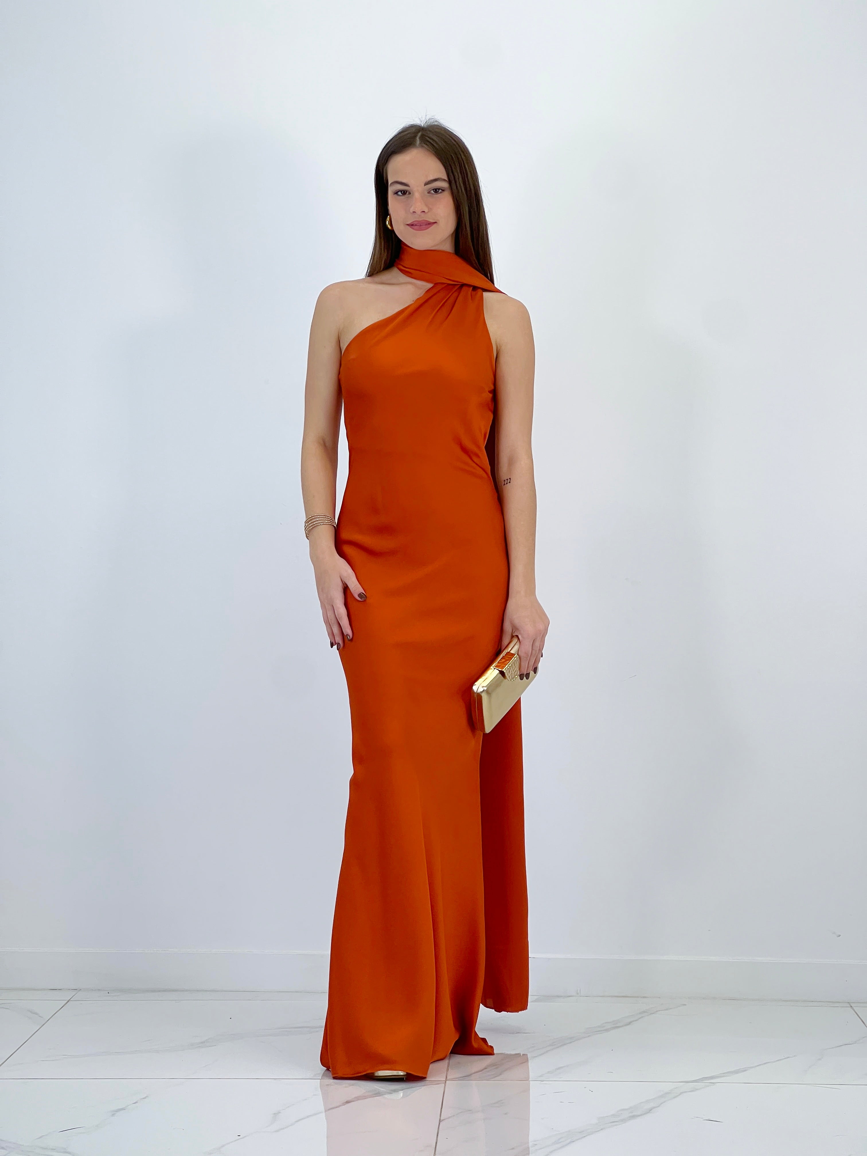 Vestido raso choker Priscila