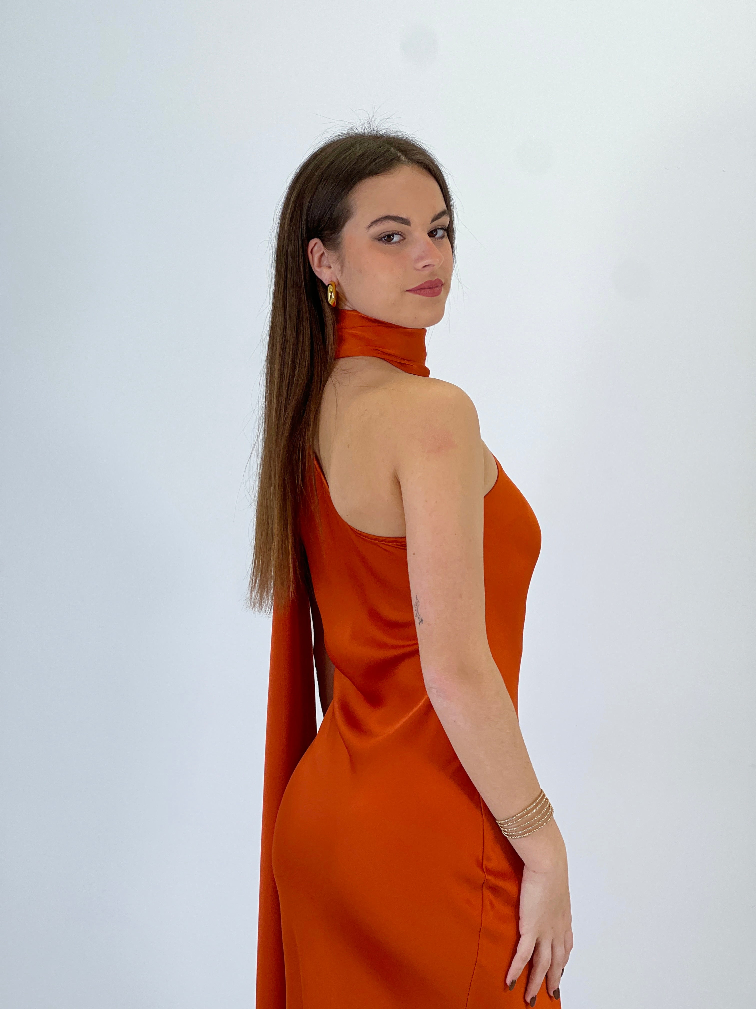 Vestido raso choker Priscila