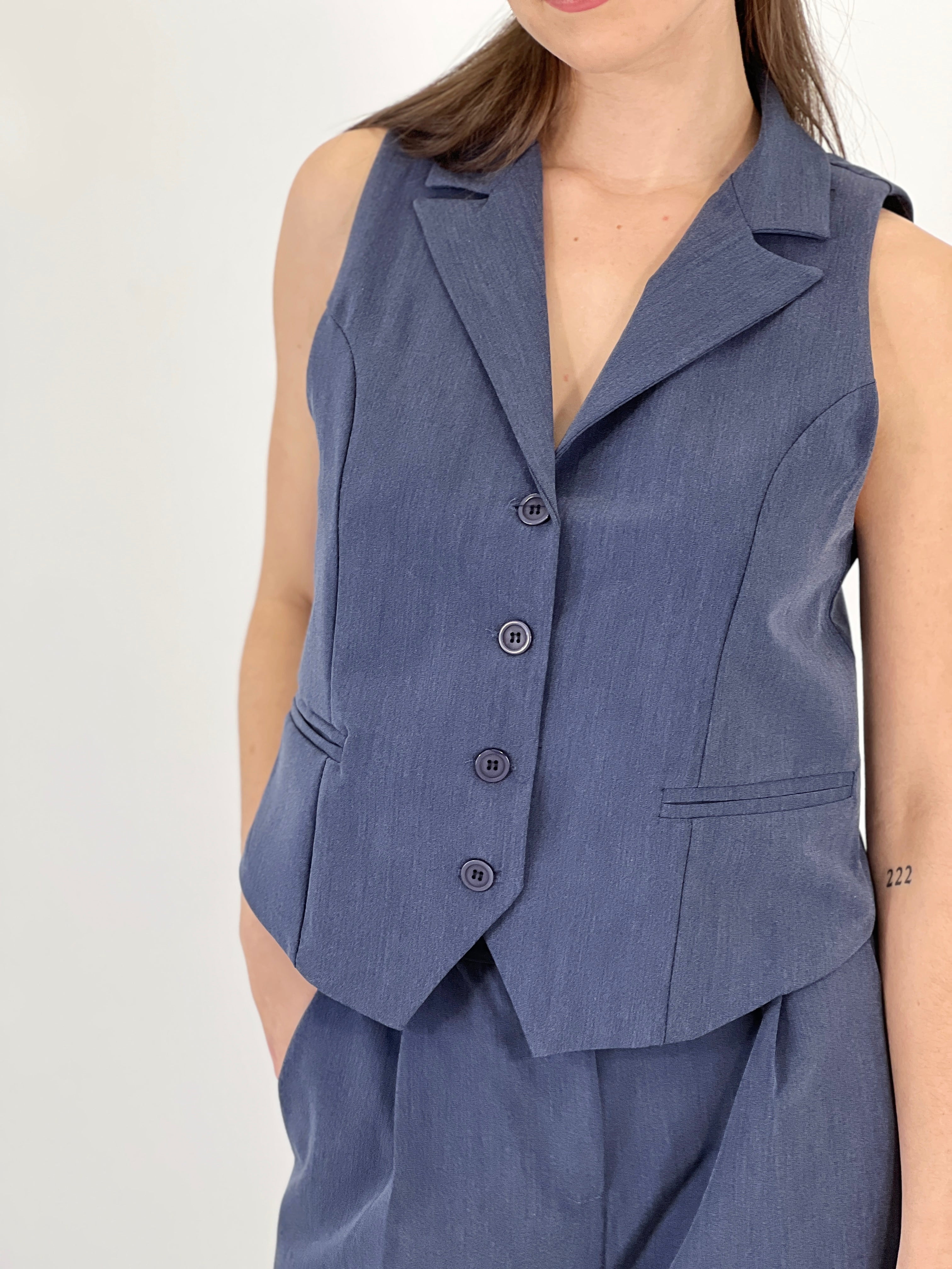 Conjunto pantalón y chaleco Paris