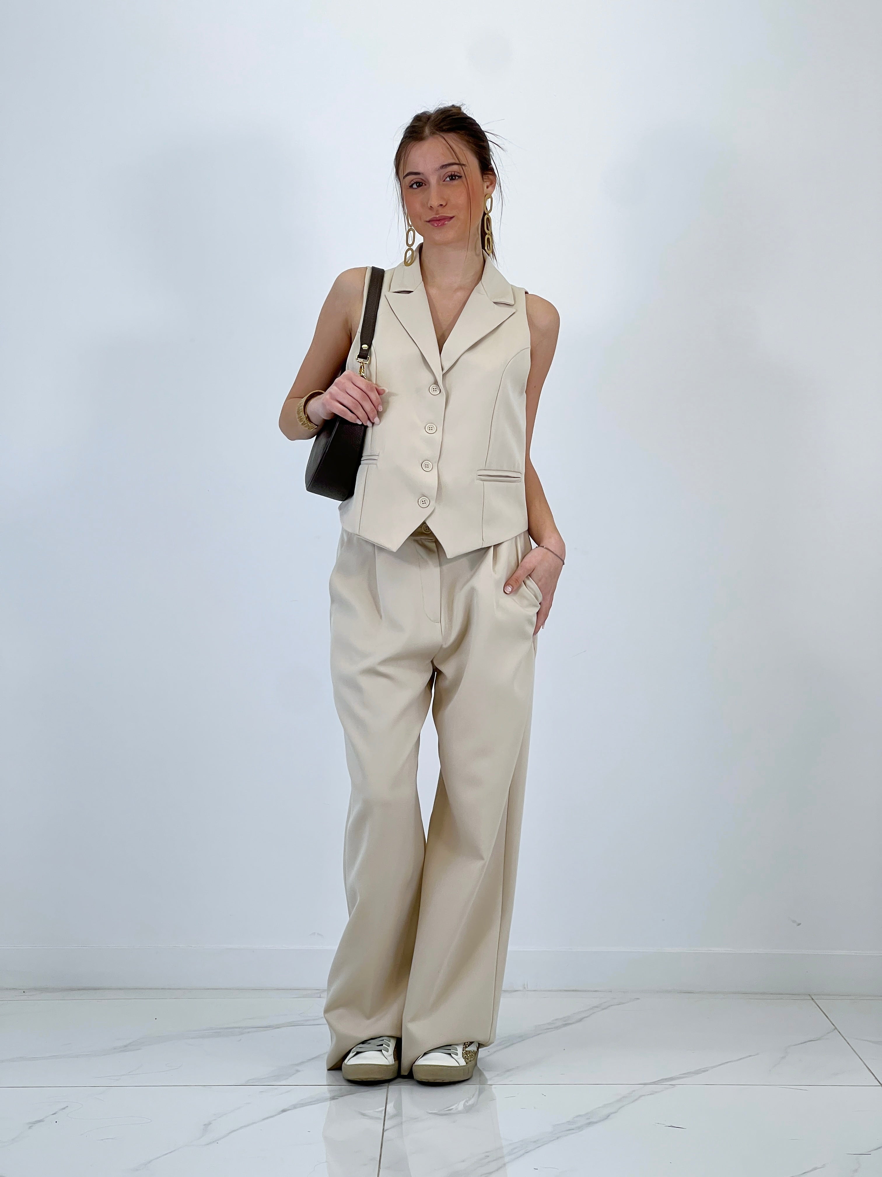 Conjunto pantalón y chaleco Paris