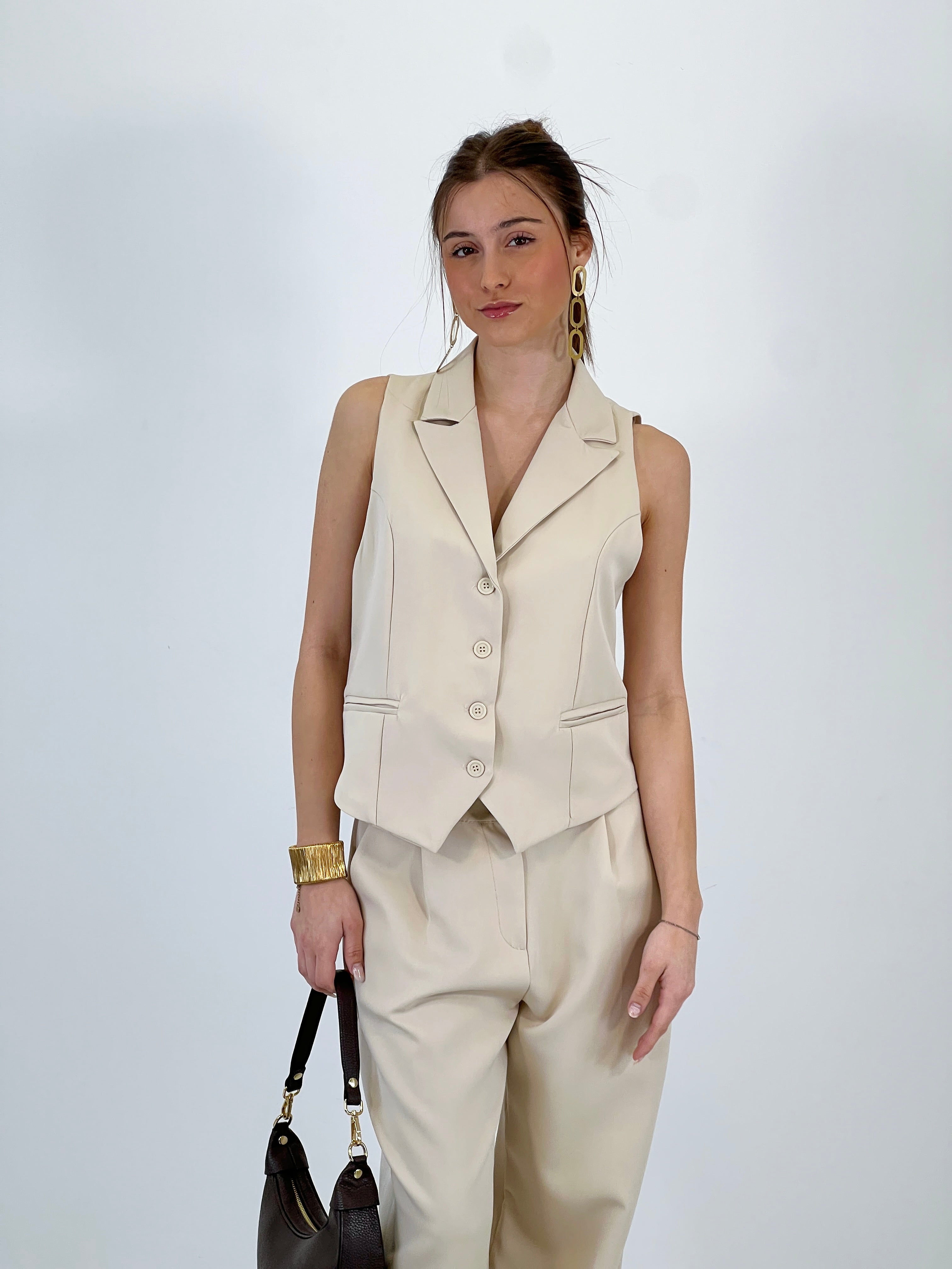 Conjunto pantalón y chaleco Paris