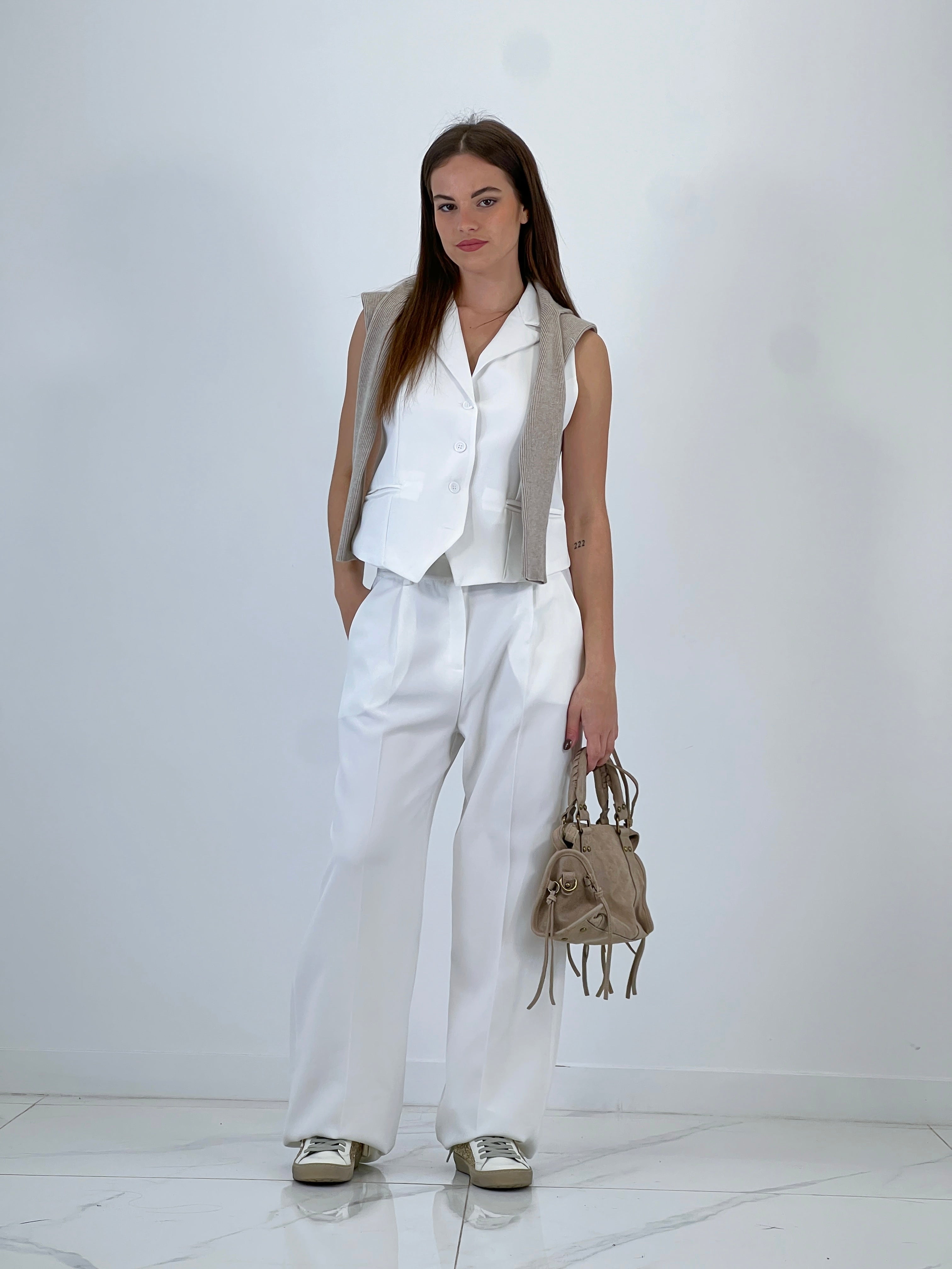 Conjunto pantalón y chaleco Paris