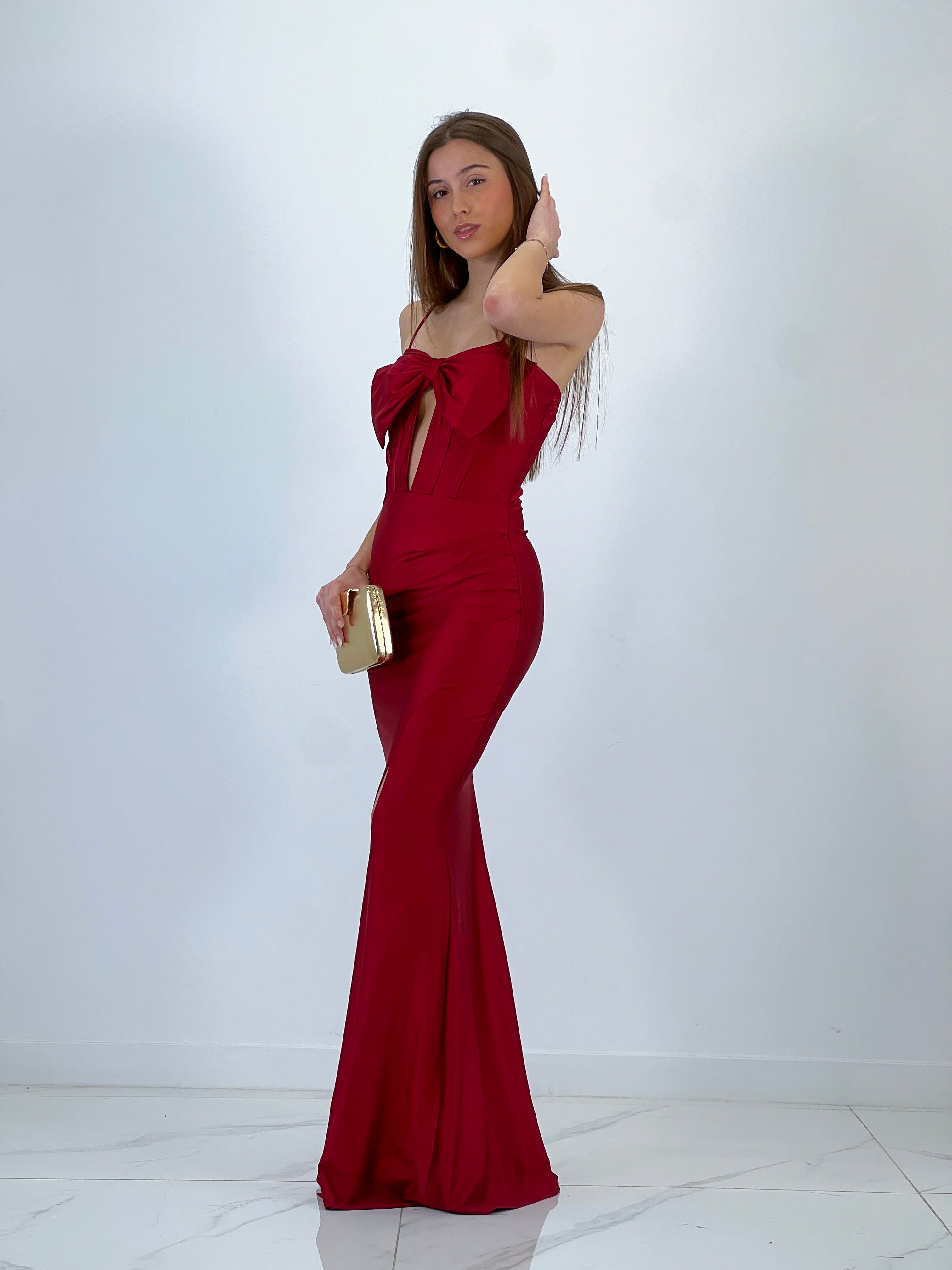 Vestido escote lazo Olimpia