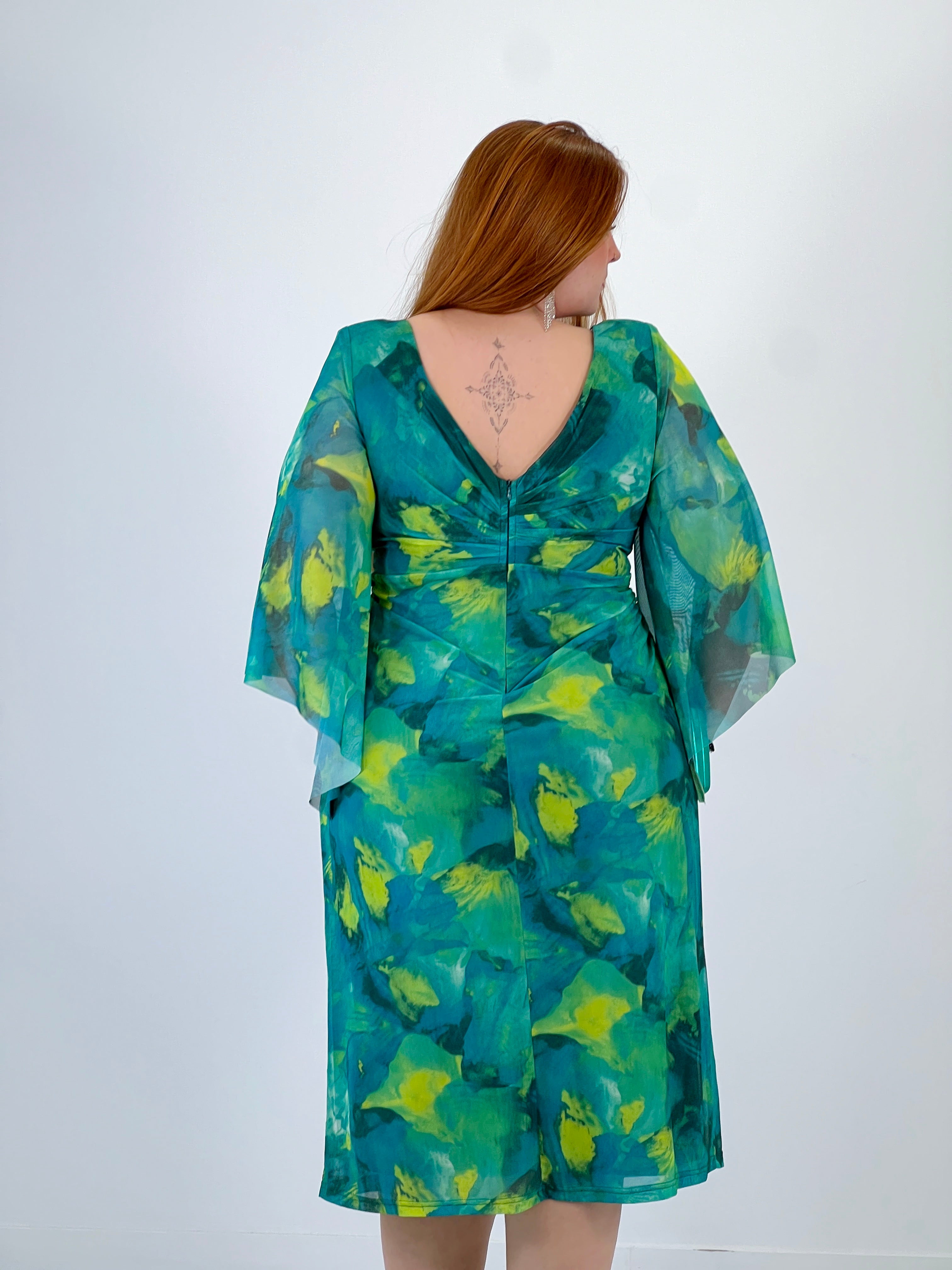 Vestido midi estampado nudo Jimena