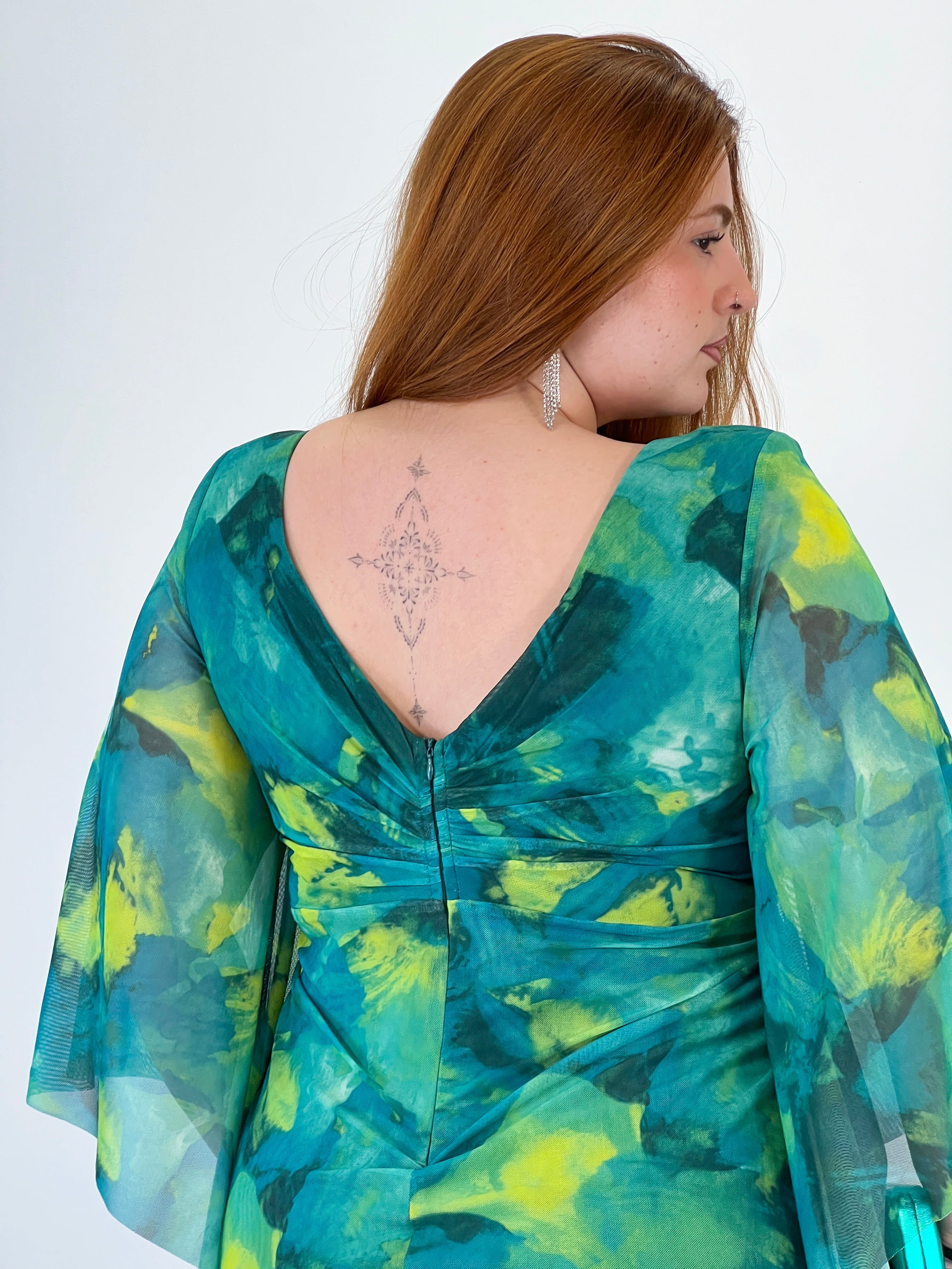 Vestido midi estampado nudo Jimena