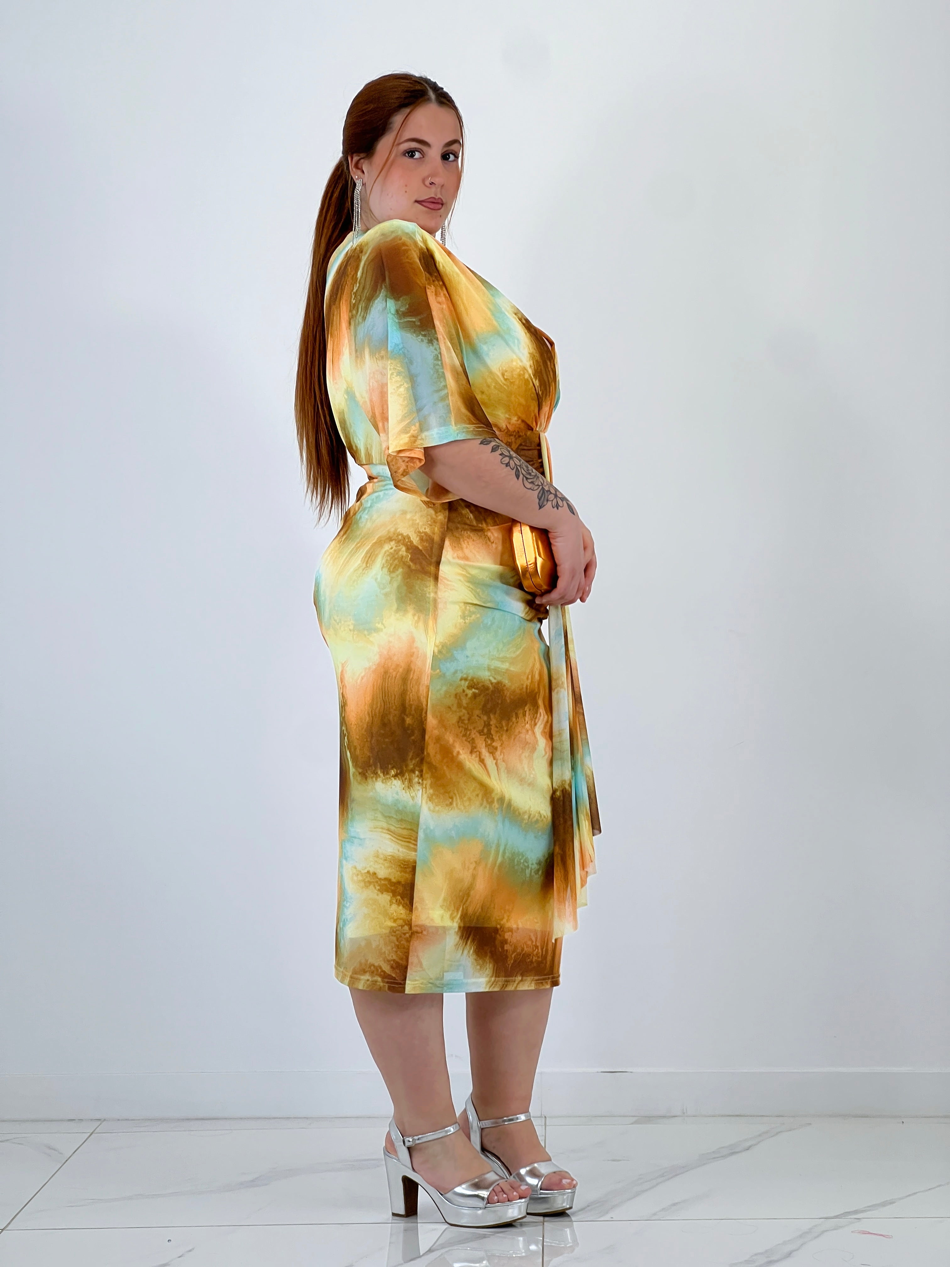 Vestido midi estampado Gabriela