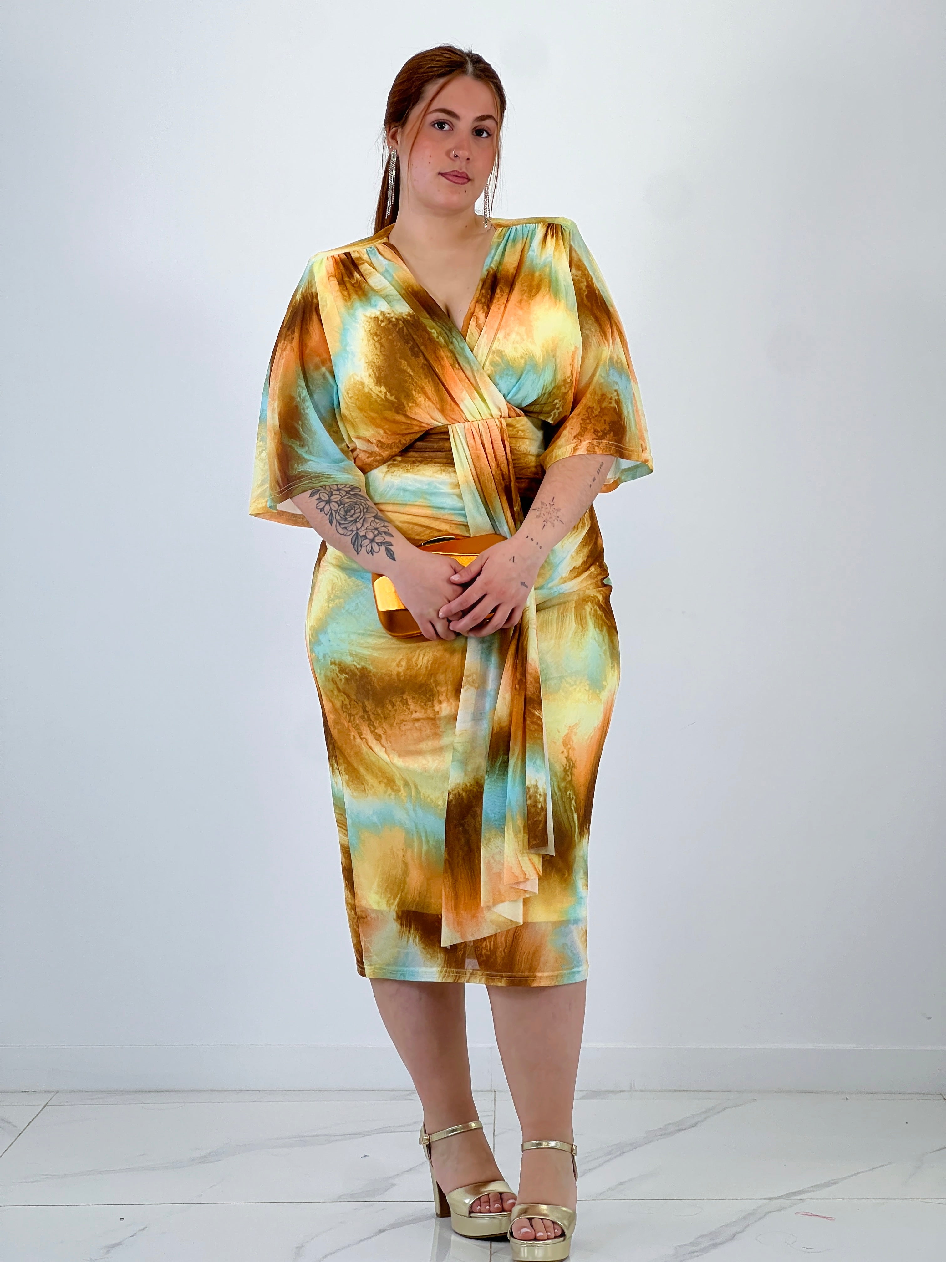 Vestido midi estampado Gabriela