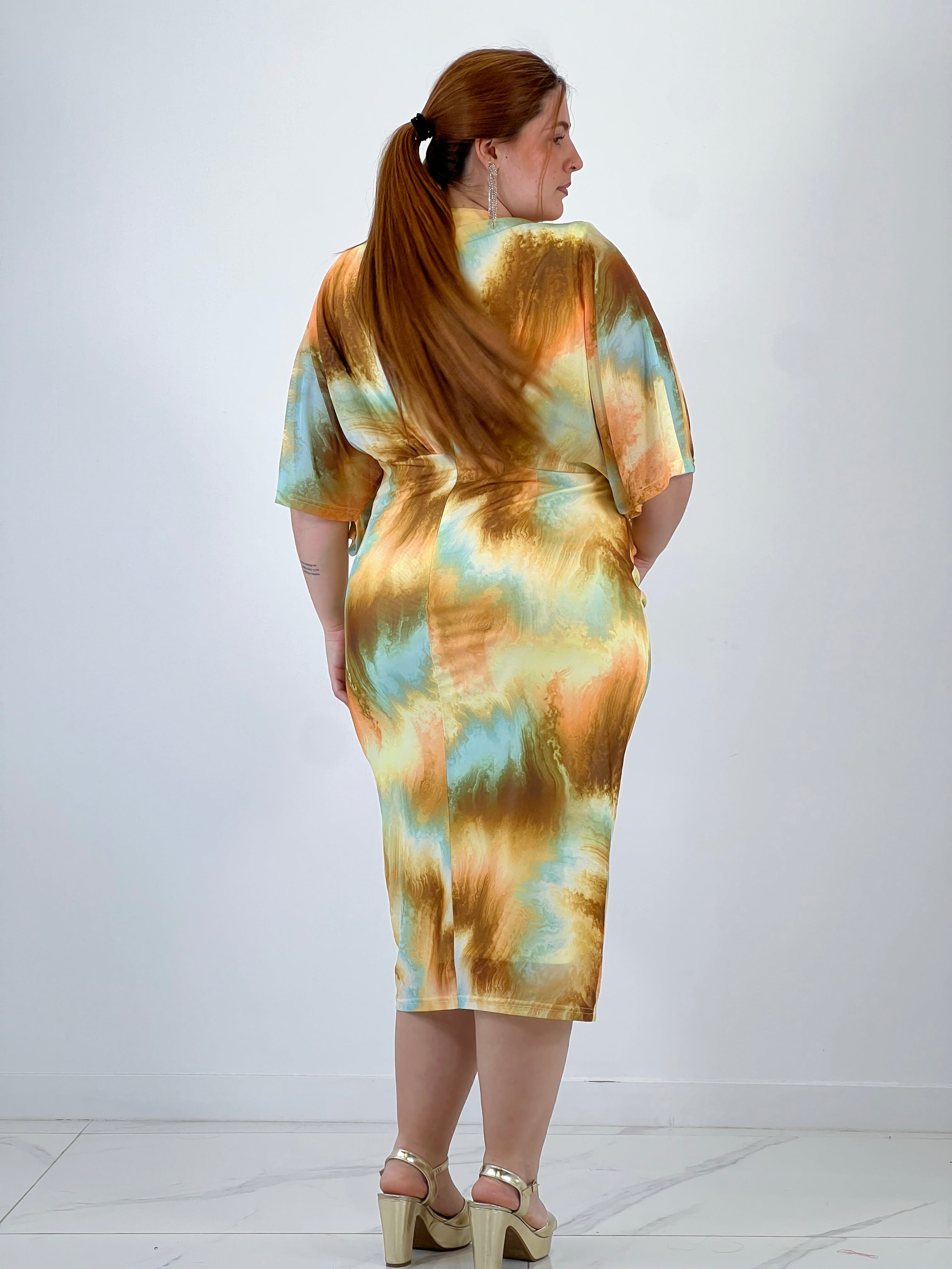 Vestido midi estampado Gabriela