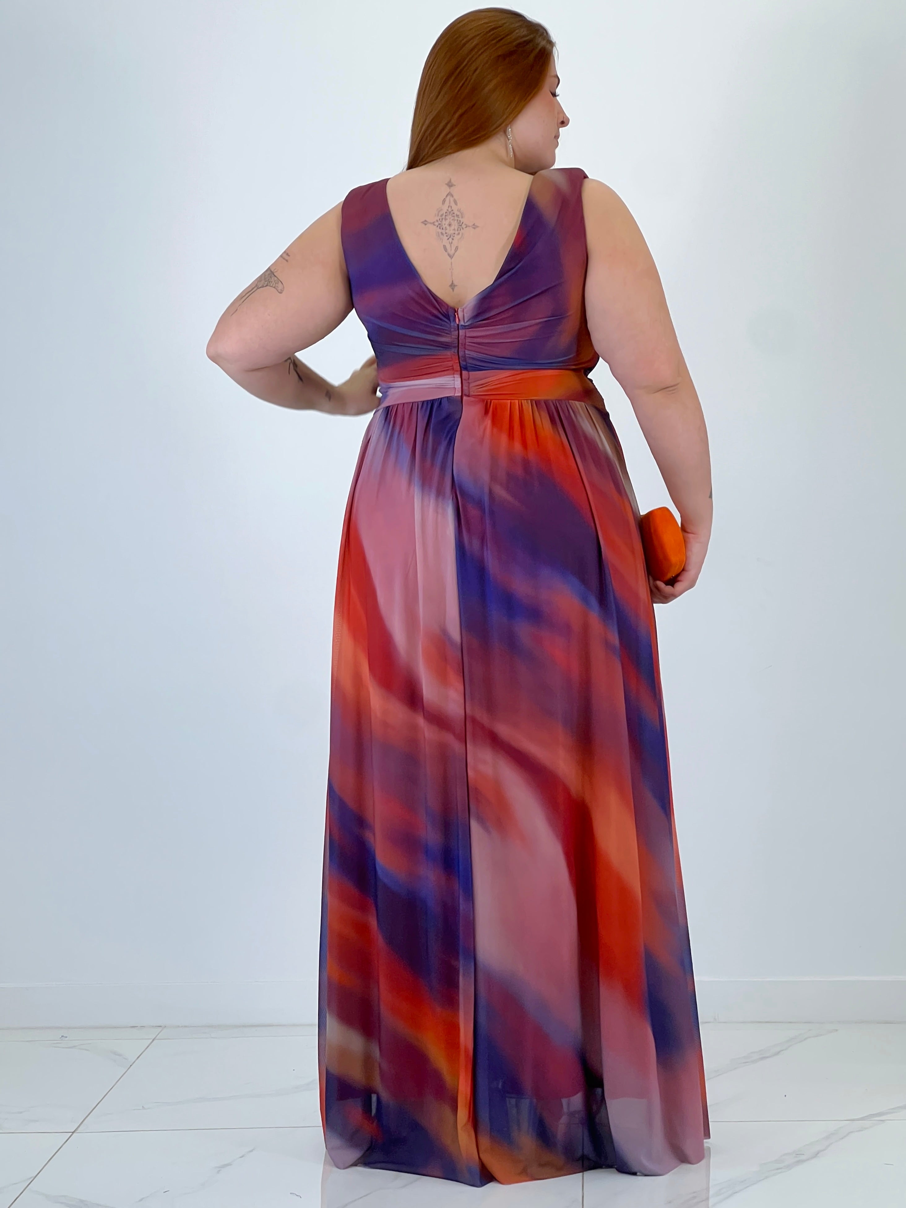 Pristina printed long dress