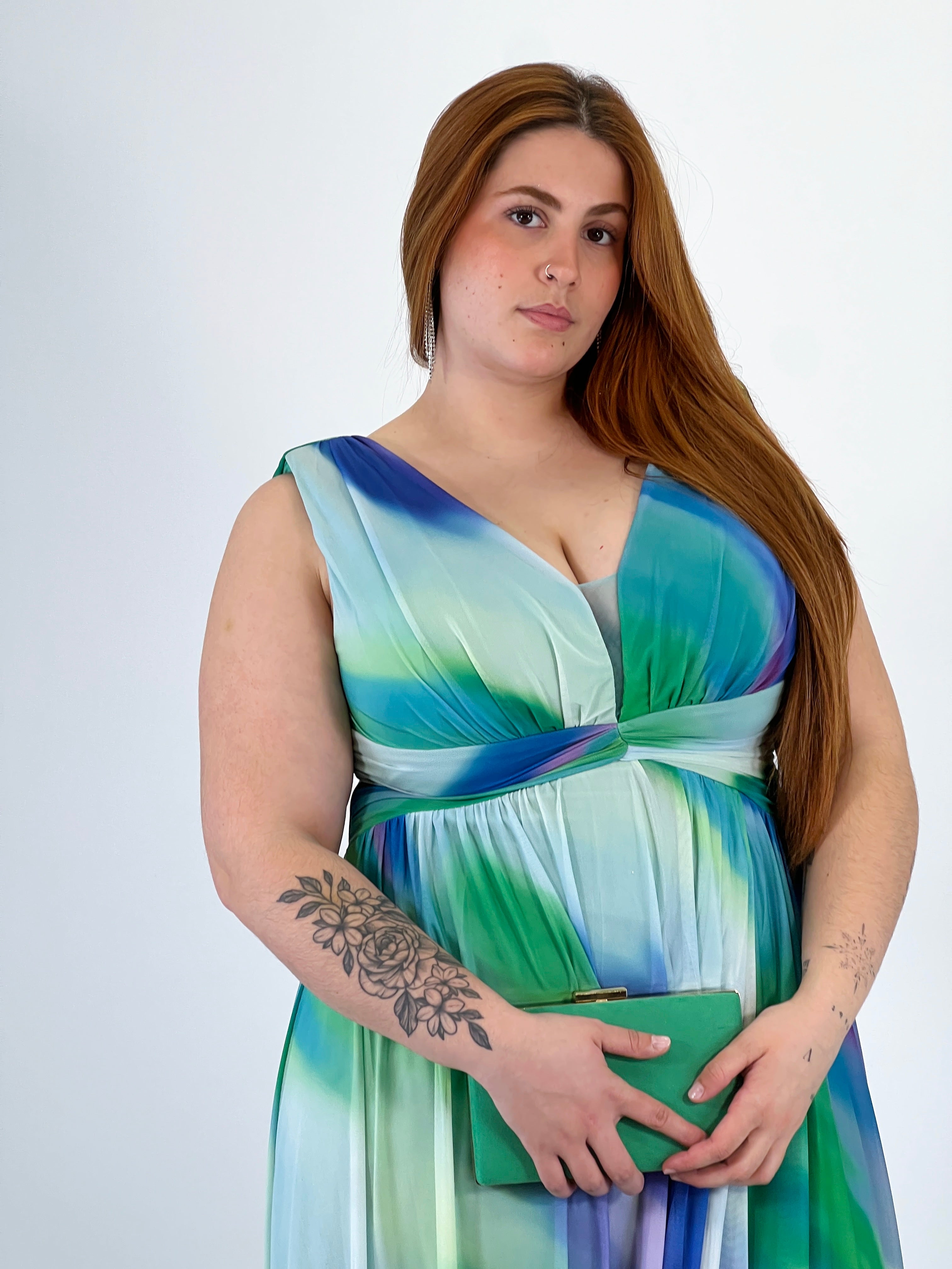 Pristina printed long dress