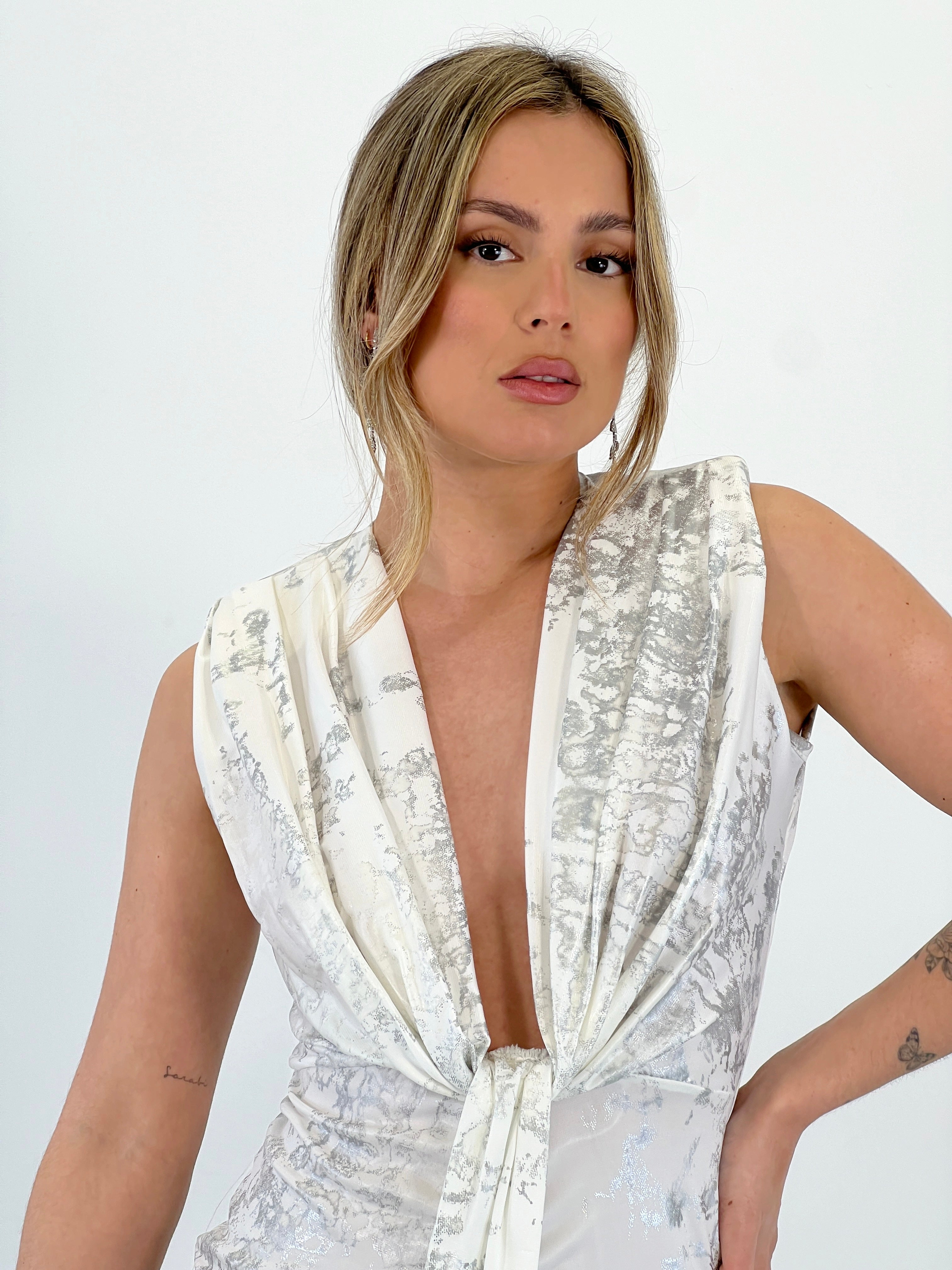 Vestido metalizado Freya