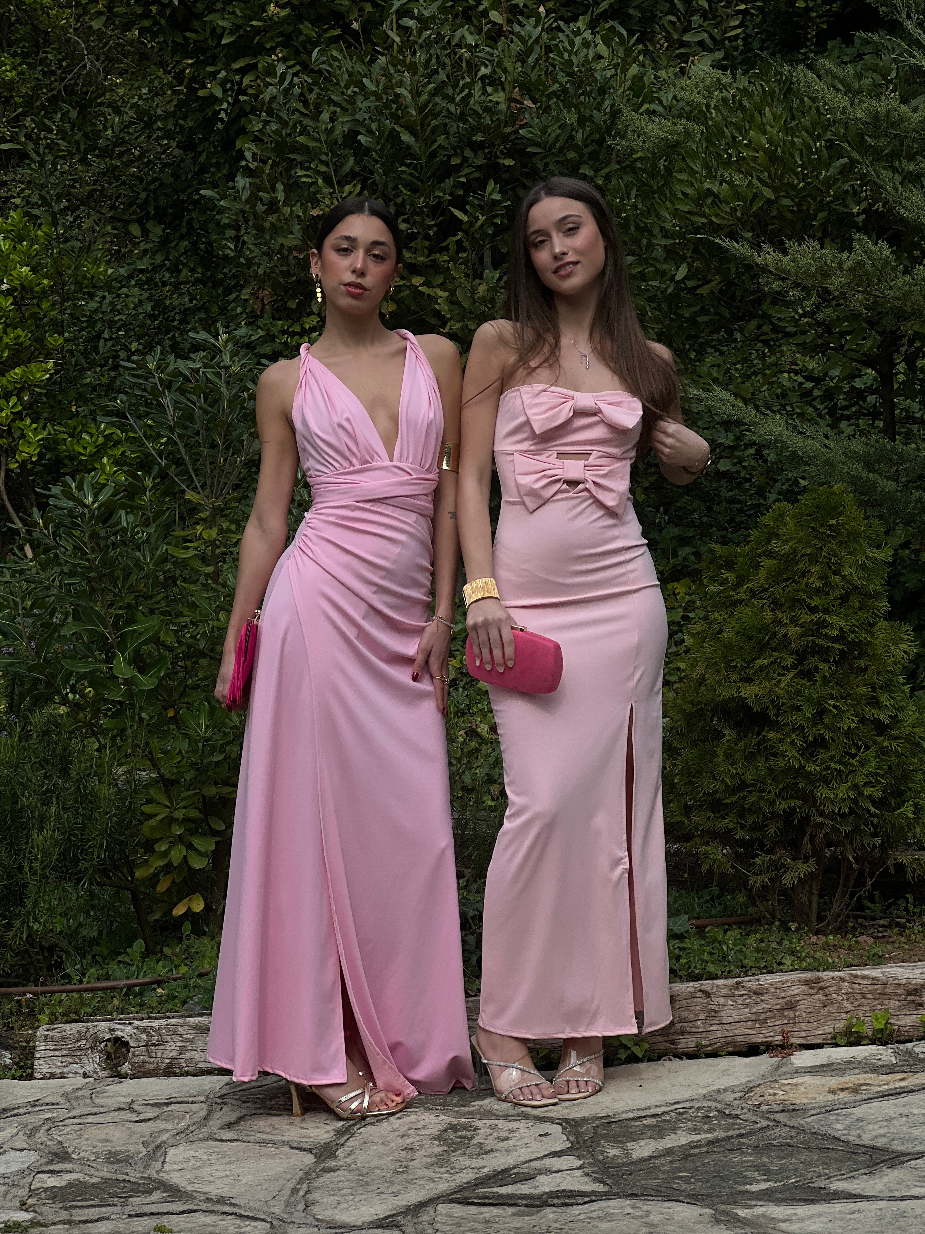 Sweet bow neckline dress