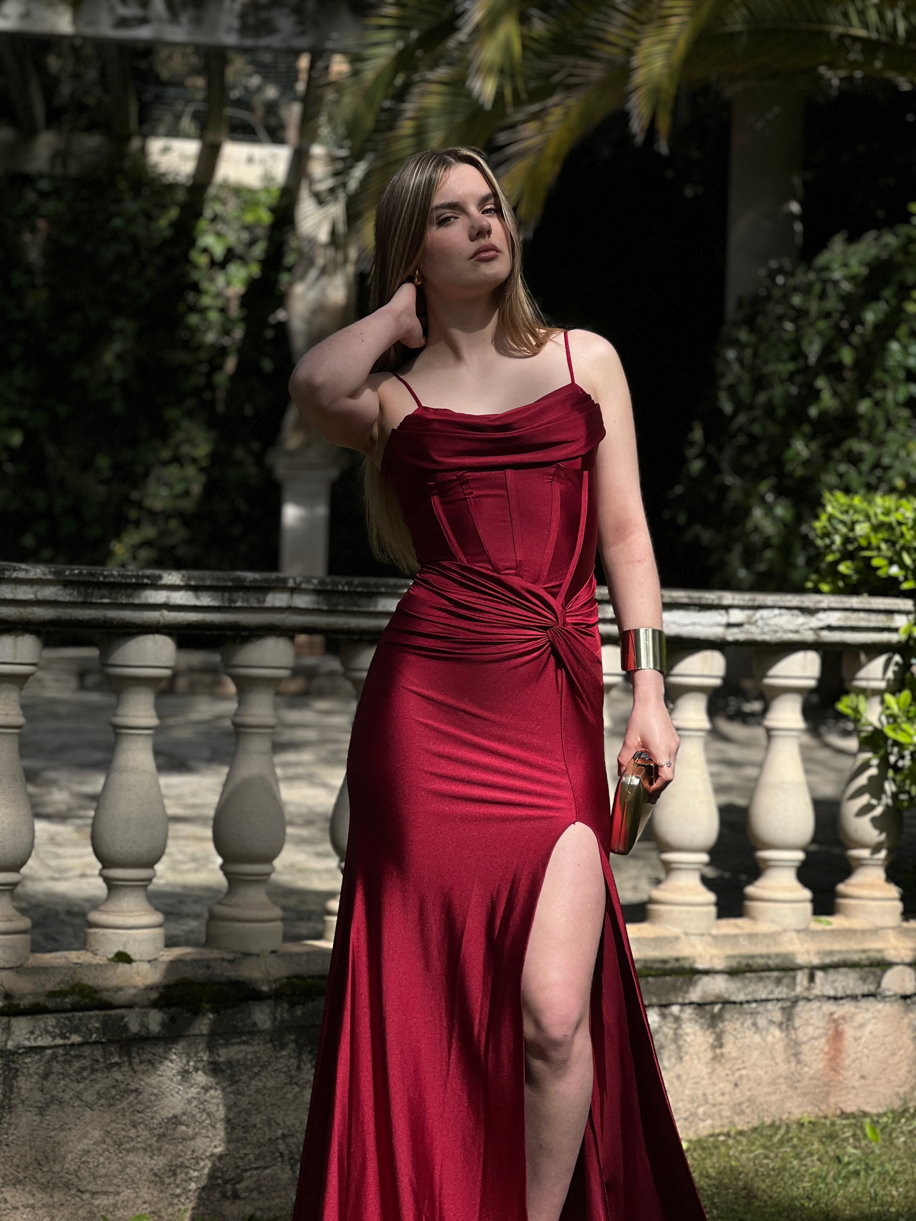 Vestido nudo fruncido Victoria