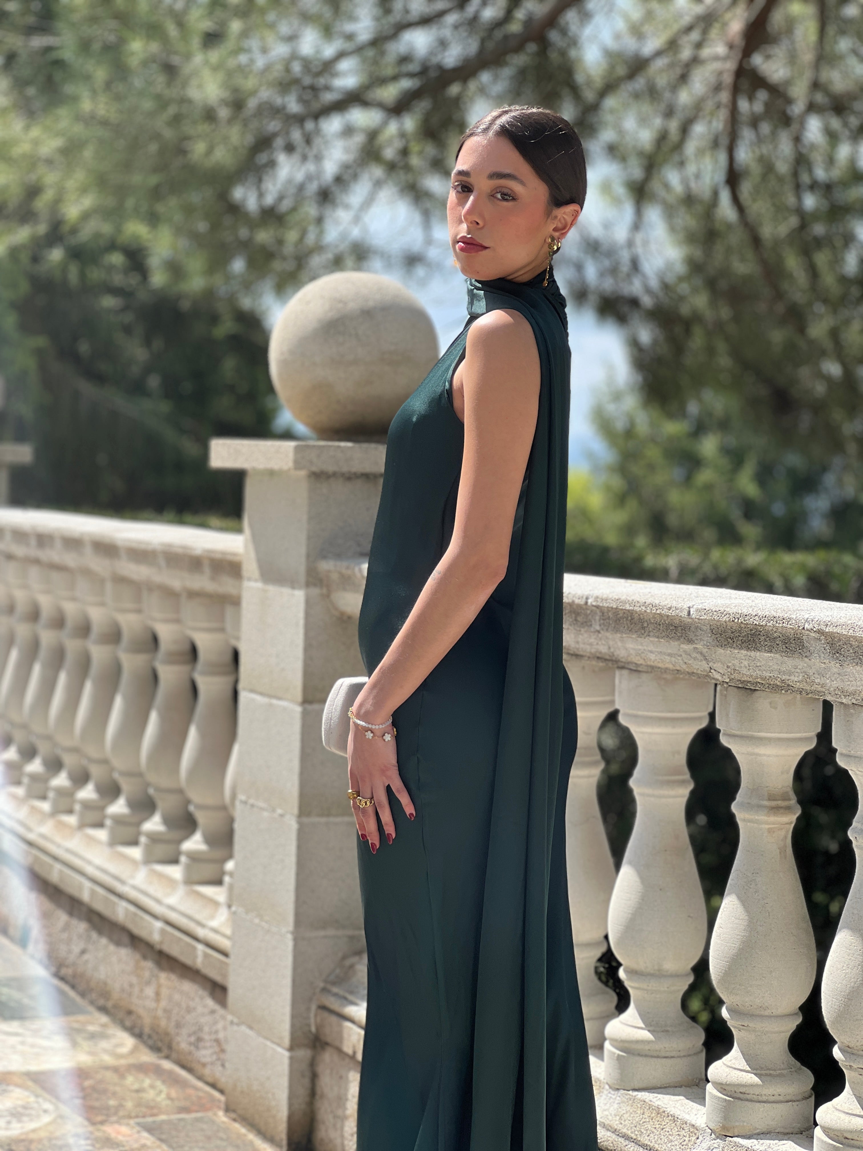 Vestido raso choker Priscila