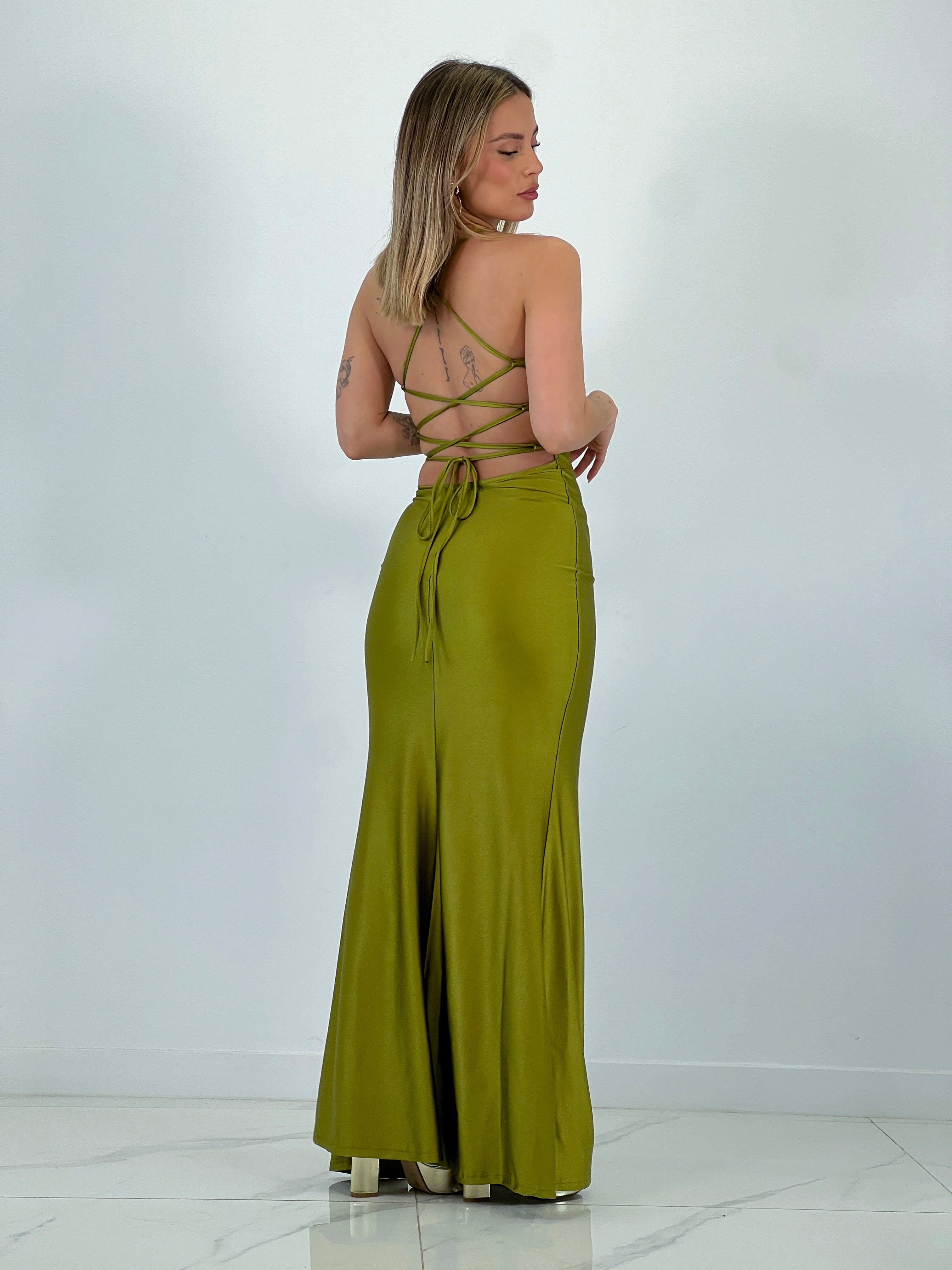 Vestido espalda cruzada Lara