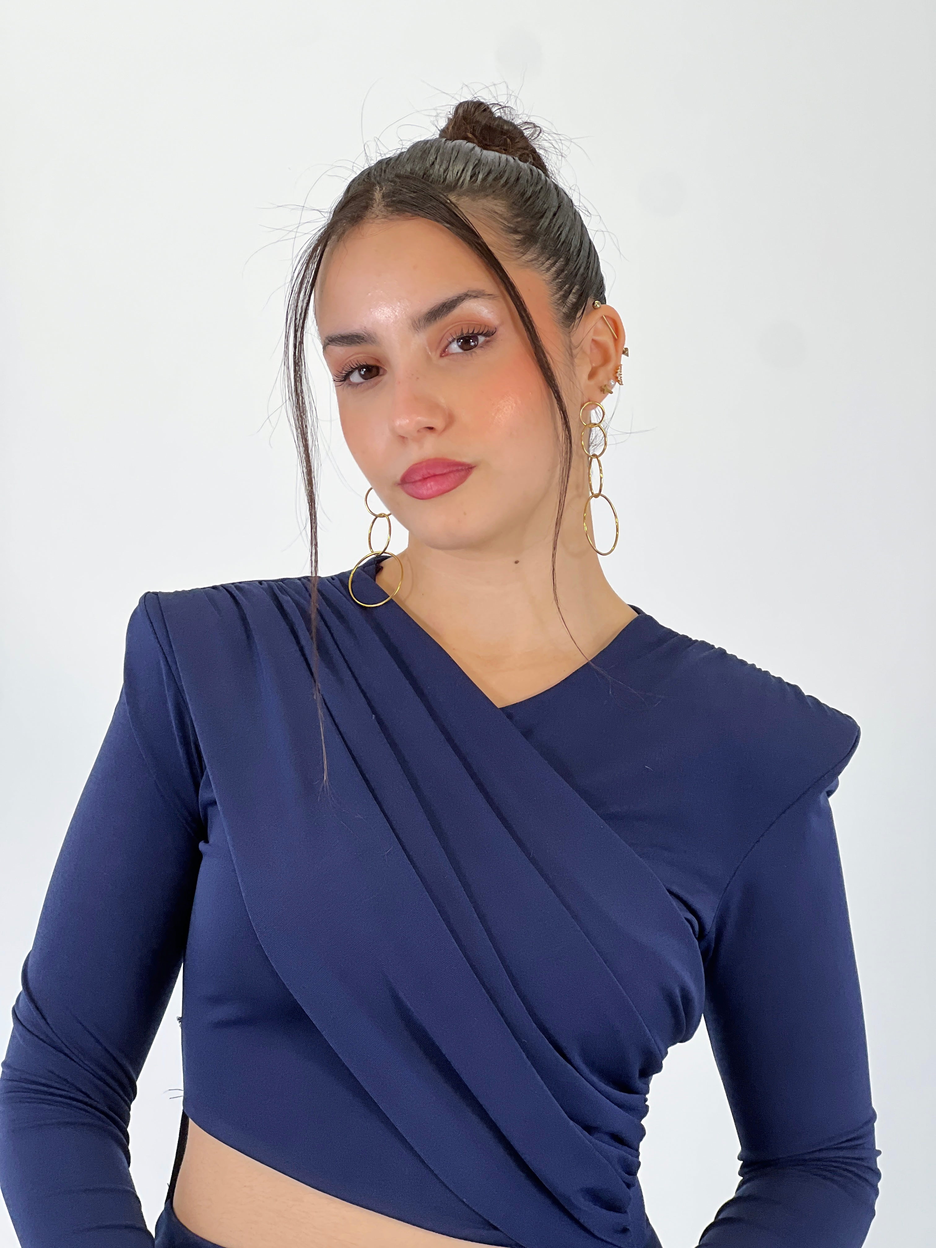 Vestido midi cruzado