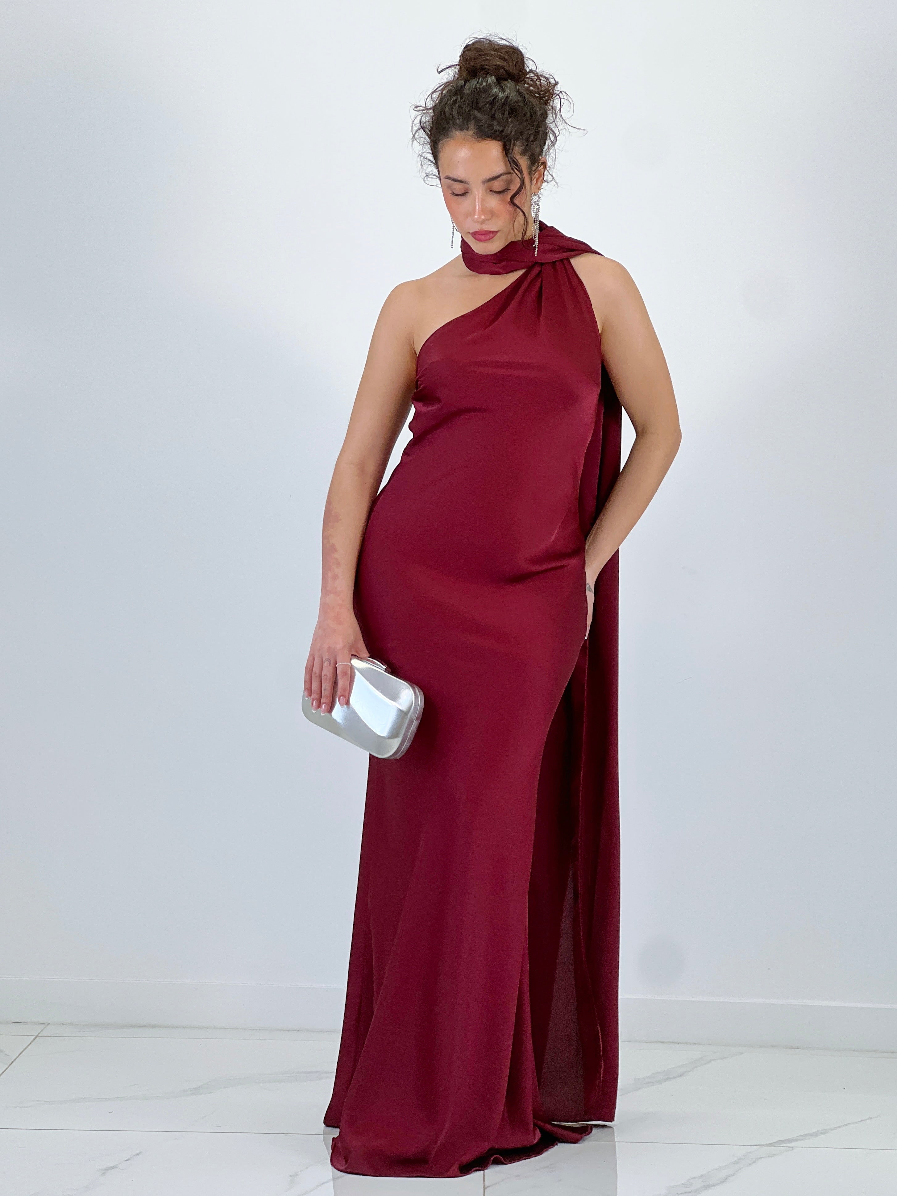 Vestido raso choker Priscila