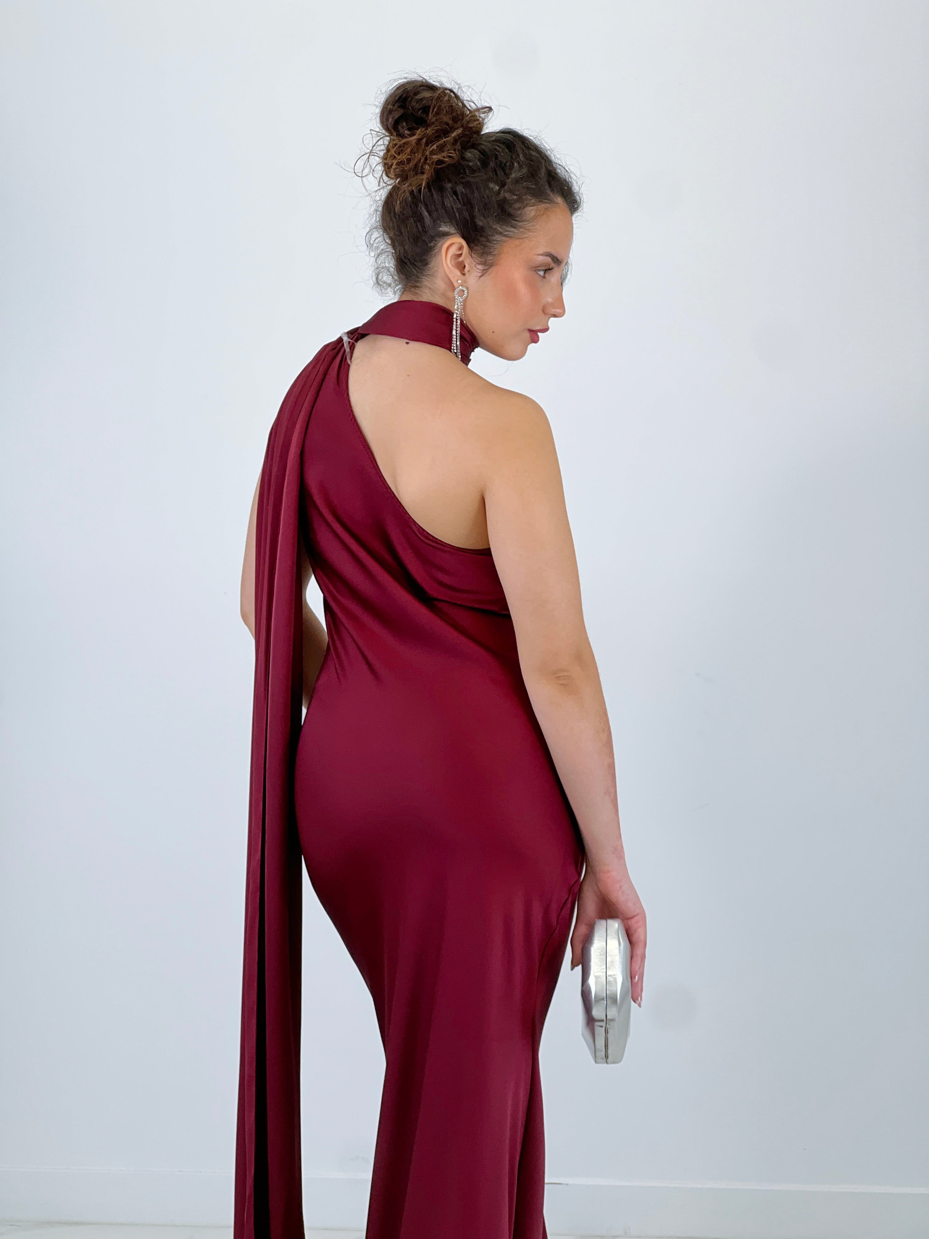 Vestido raso choker Priscila