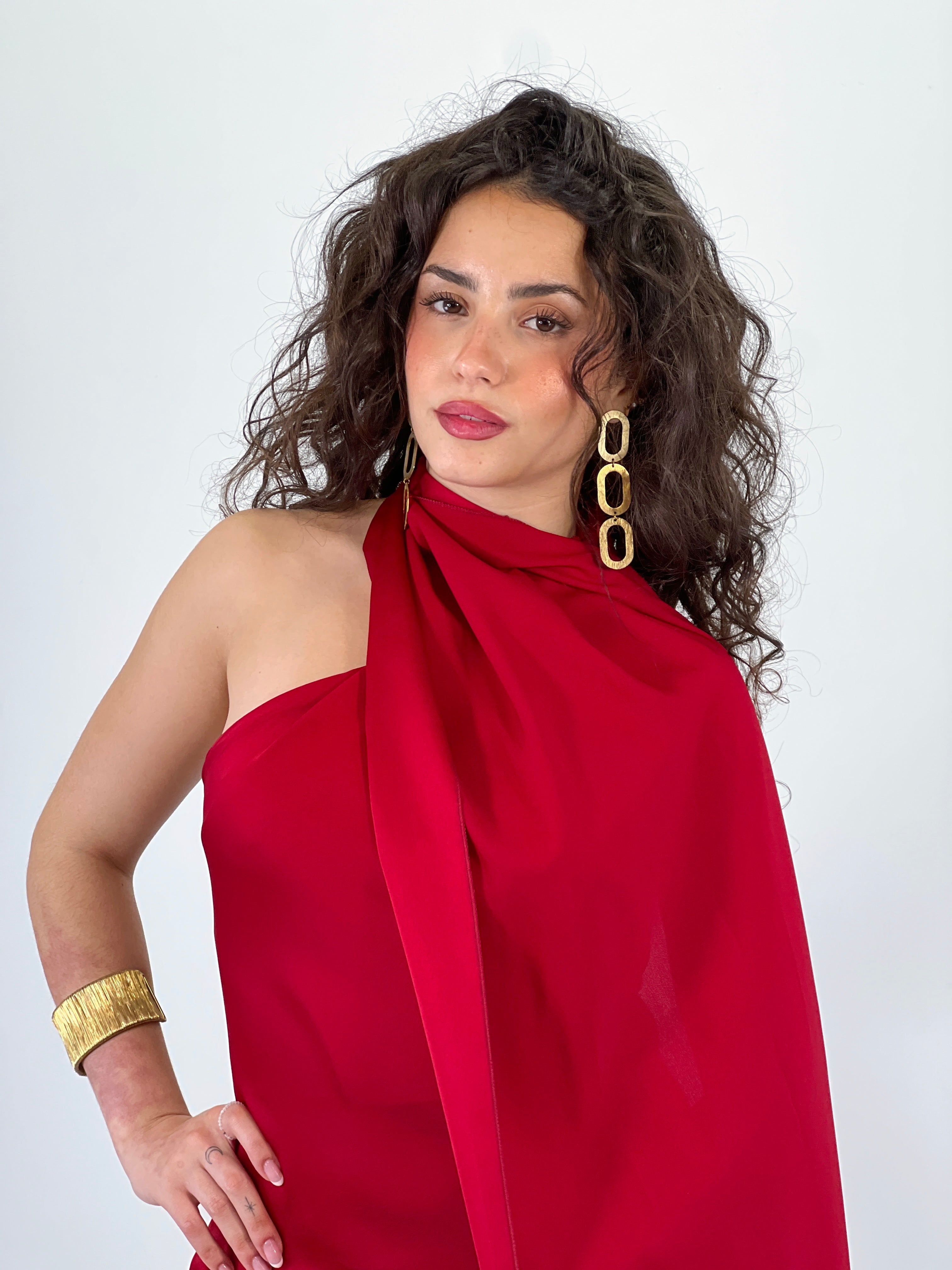 Pendiente cadena óvalos