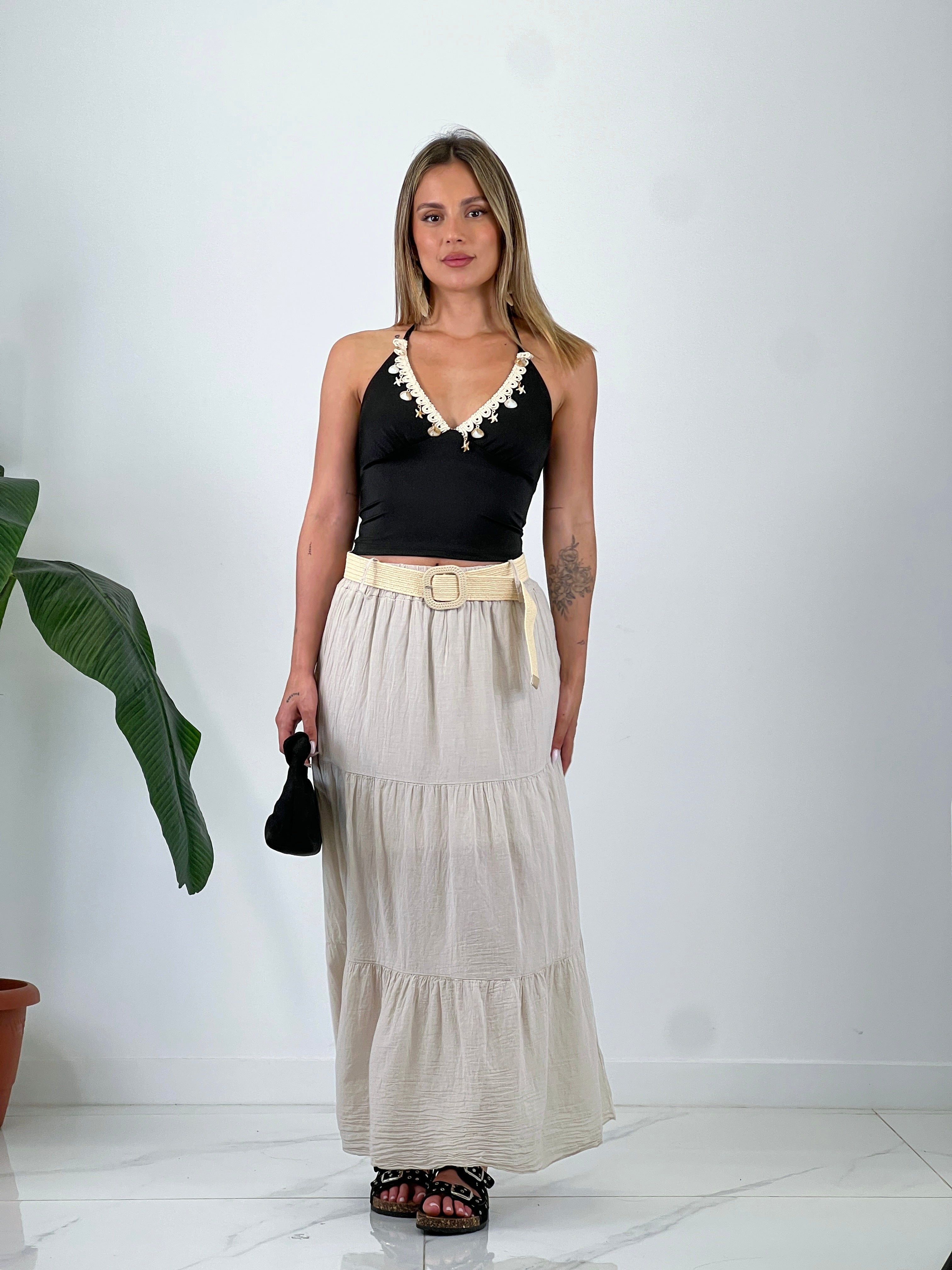 Top with lace-up shells