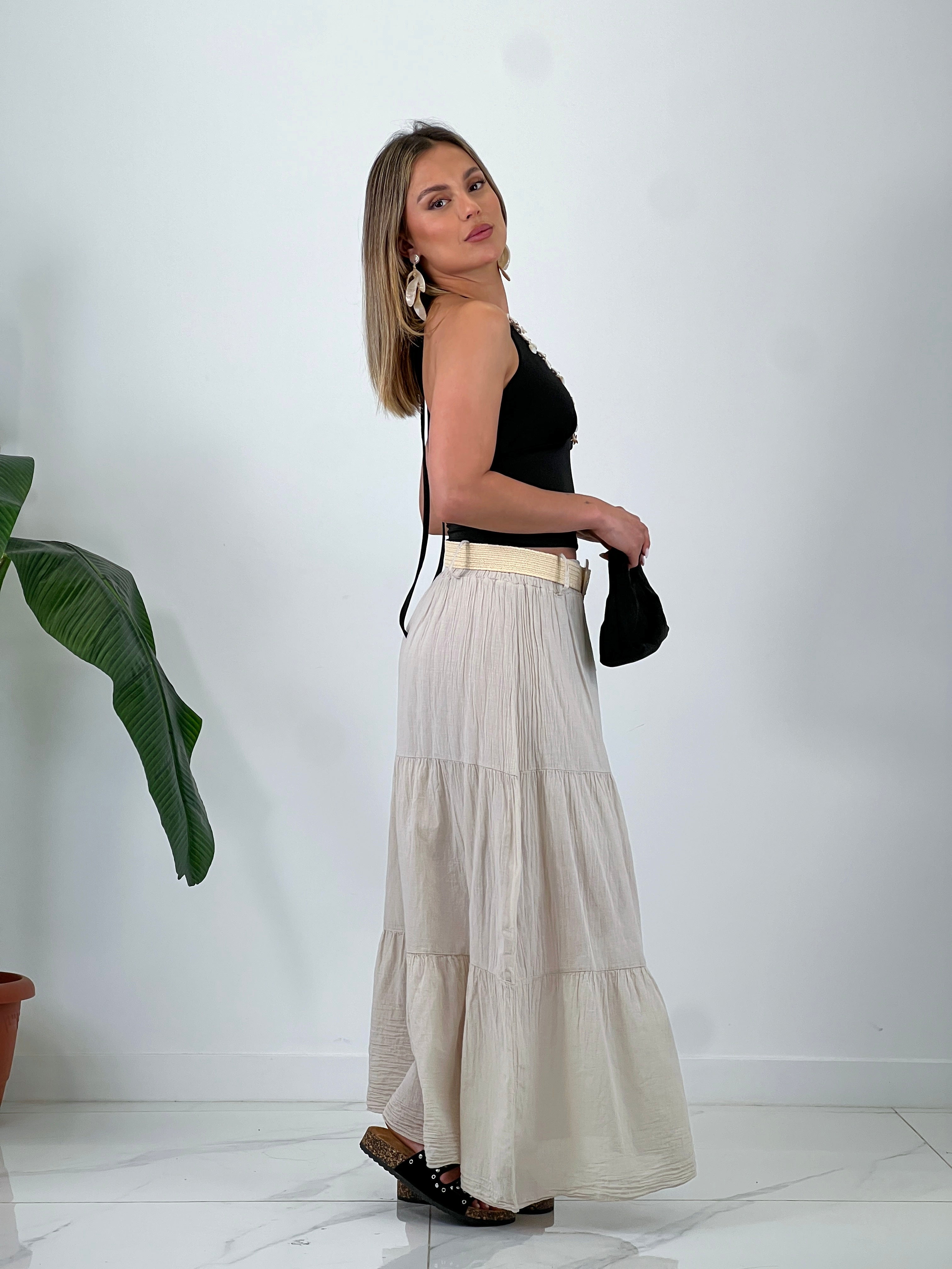 Top with lace-up shells