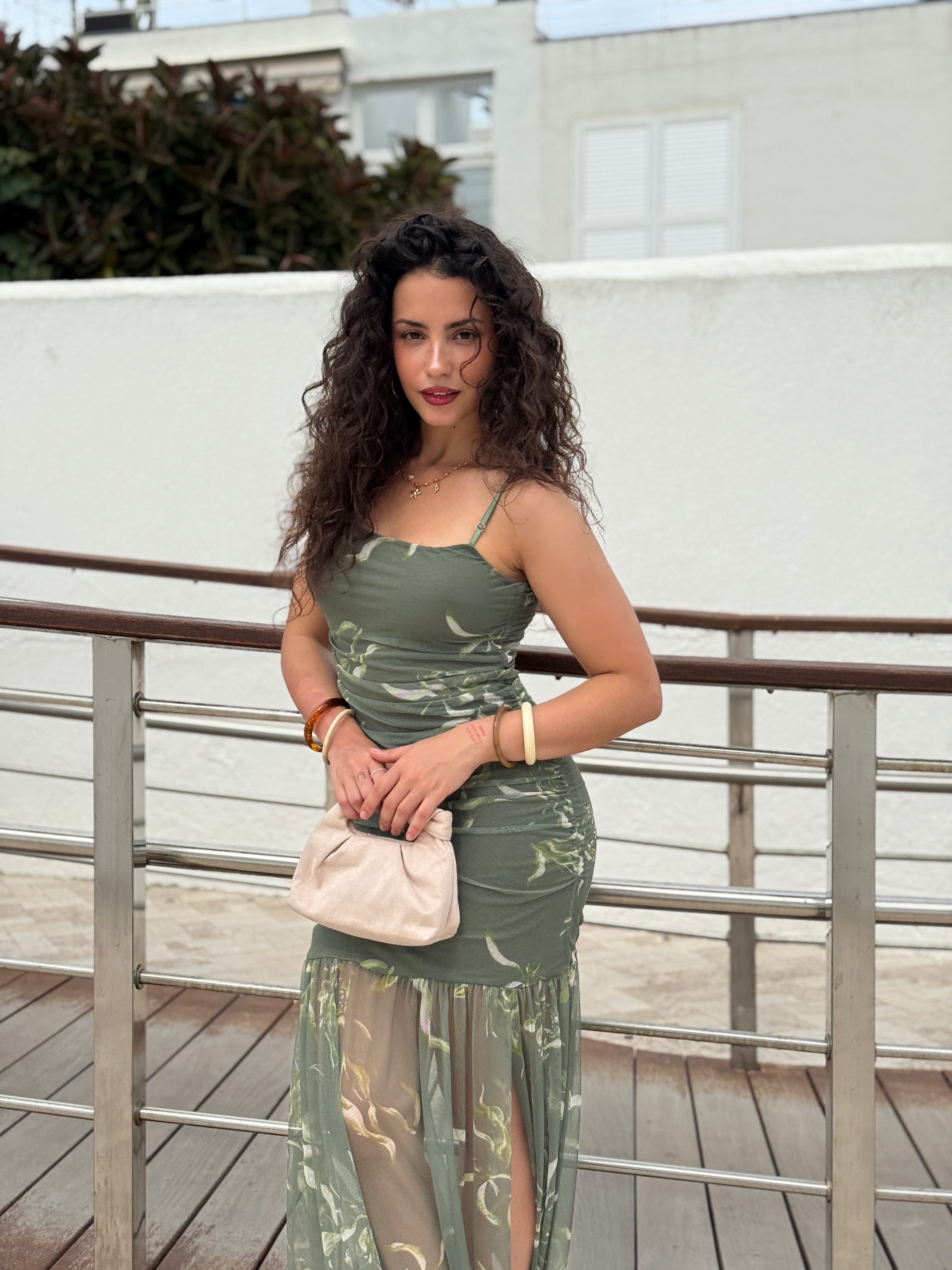 Vestido estampado tul Charlotte