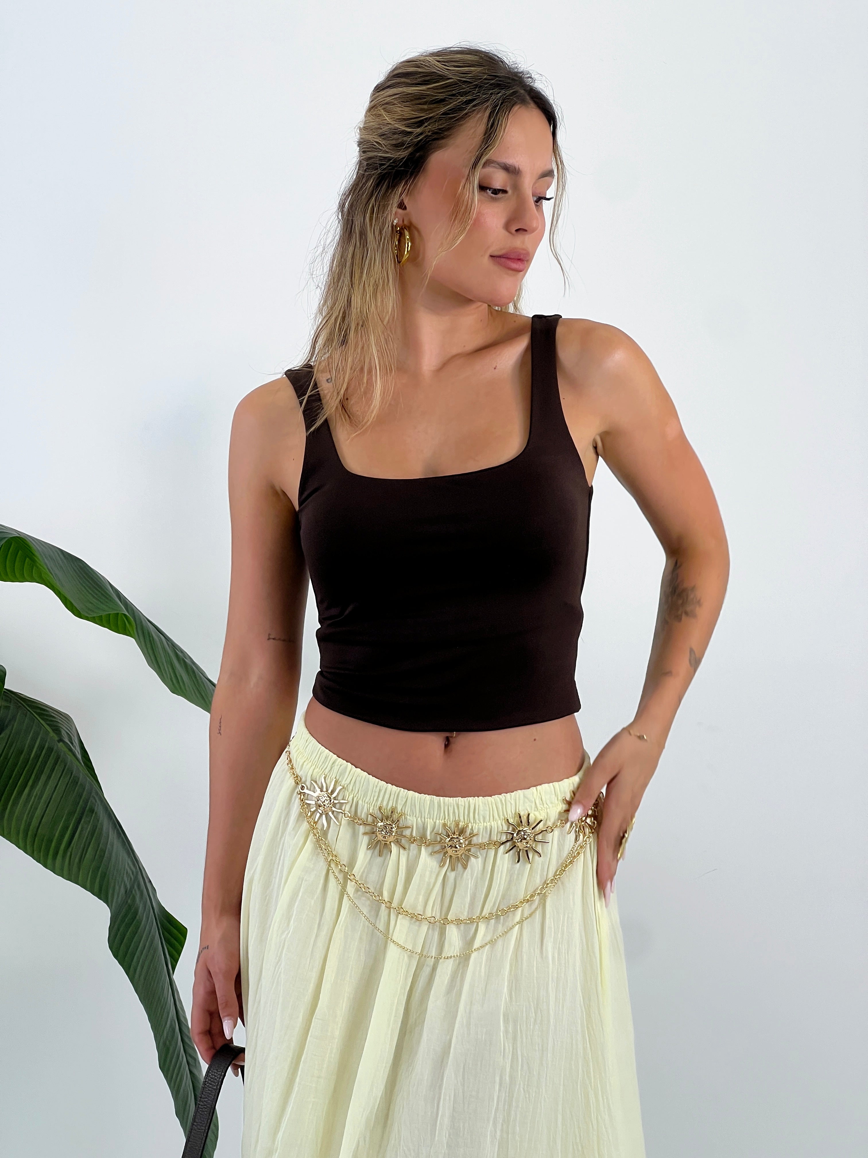 Ceinture métallique soleil