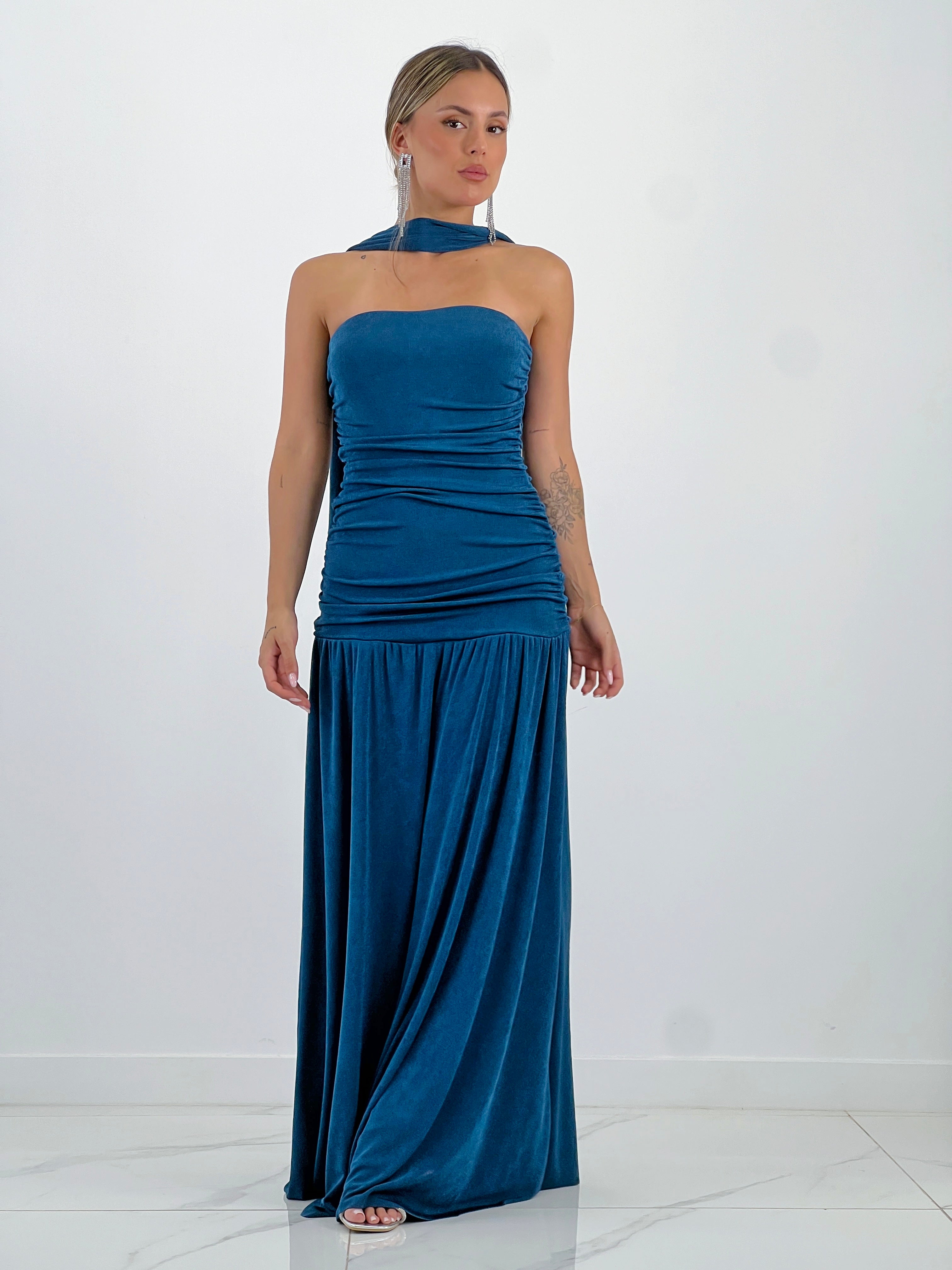 Vestido volantes fular Marina