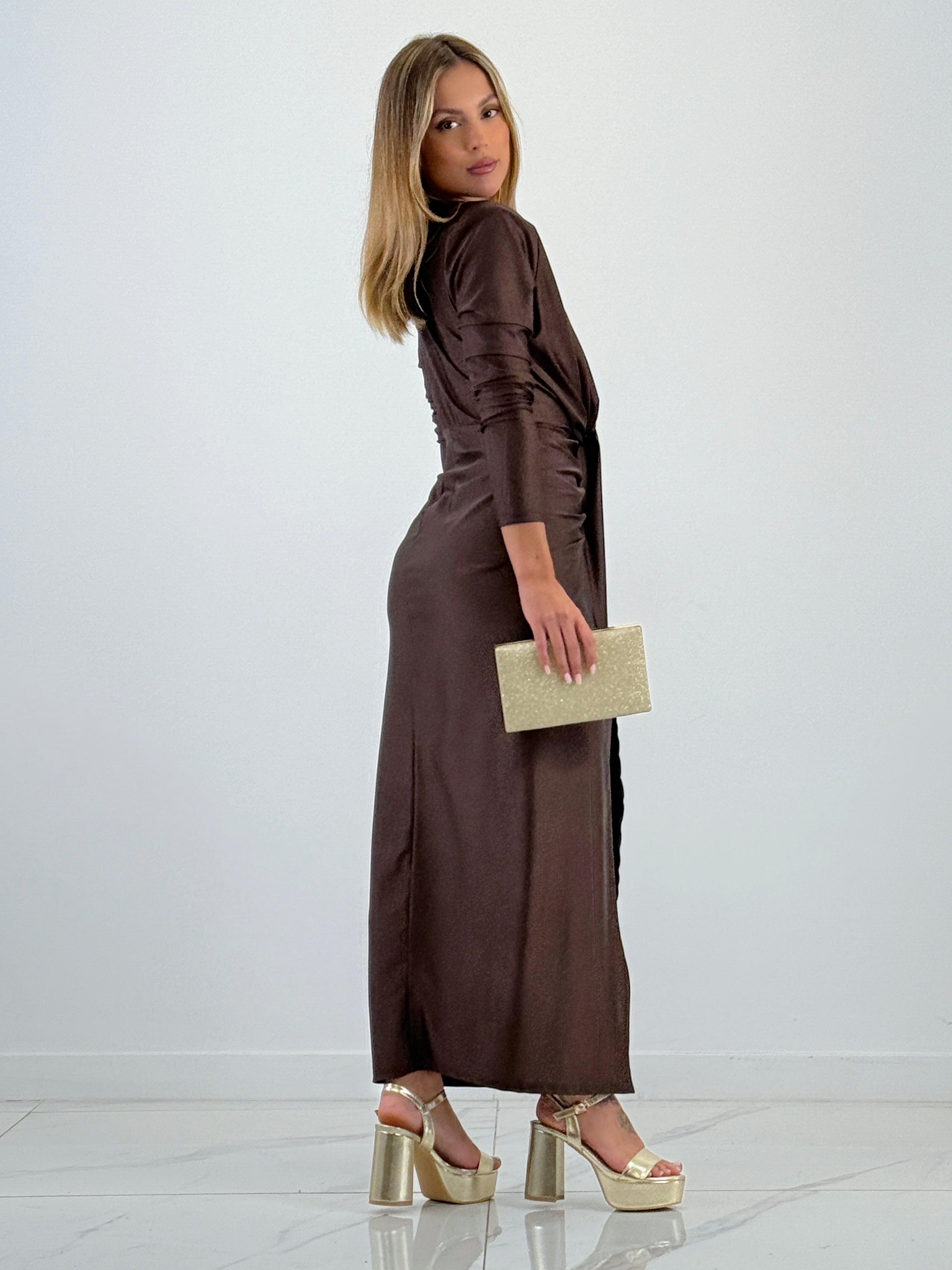 Vestido nudo manga larga Antonella