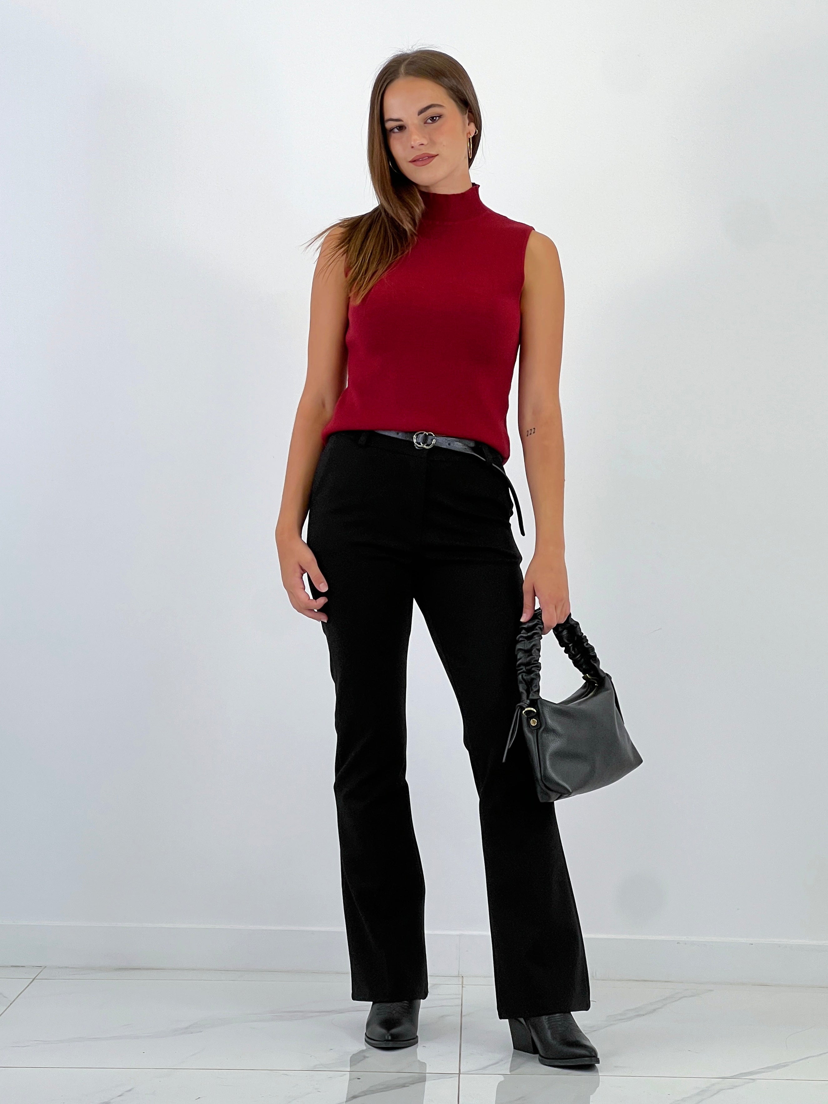 Pantalón punto roma flare