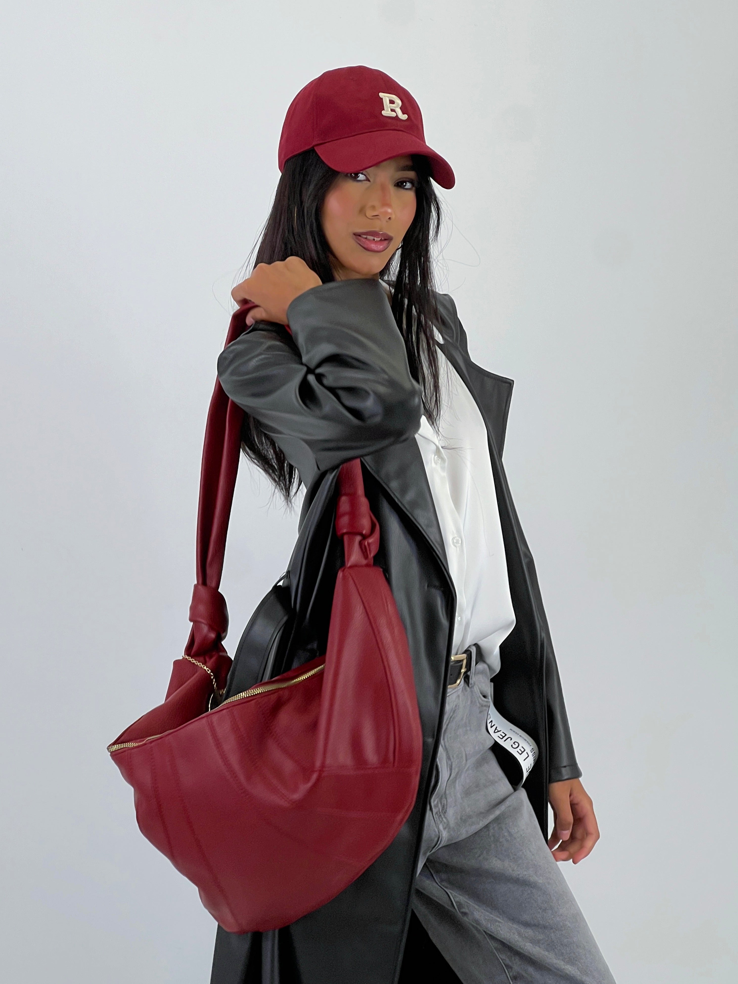 Gabardina efecto piel