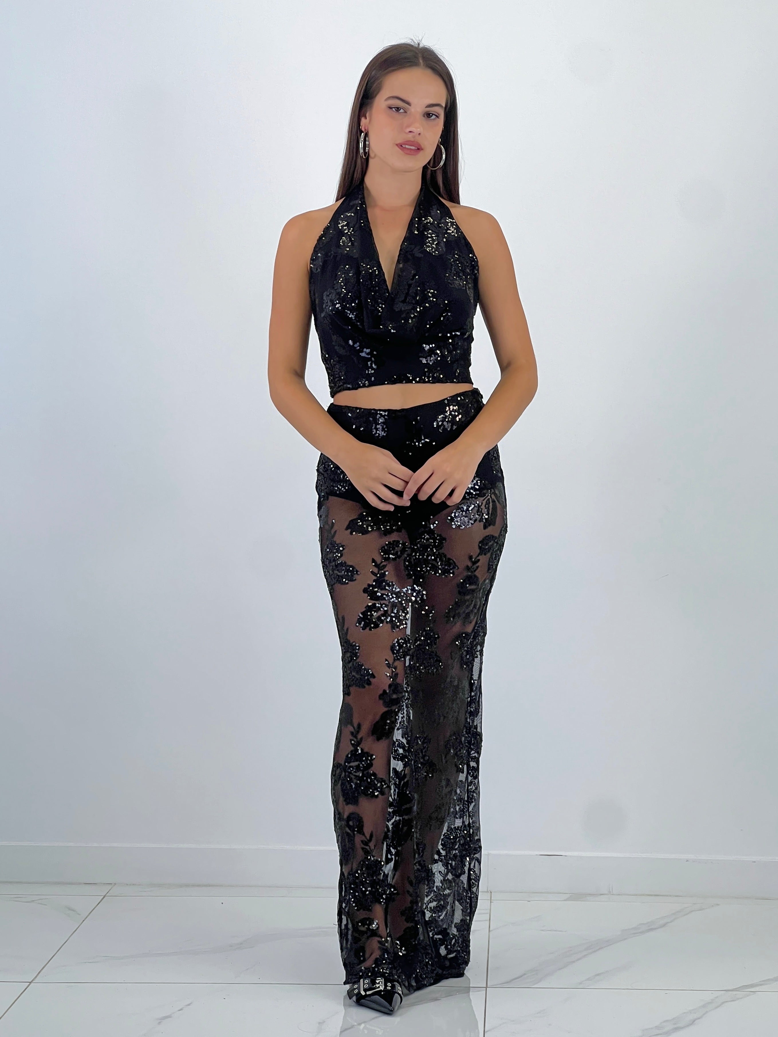 Conjunto bordados lentejuelas