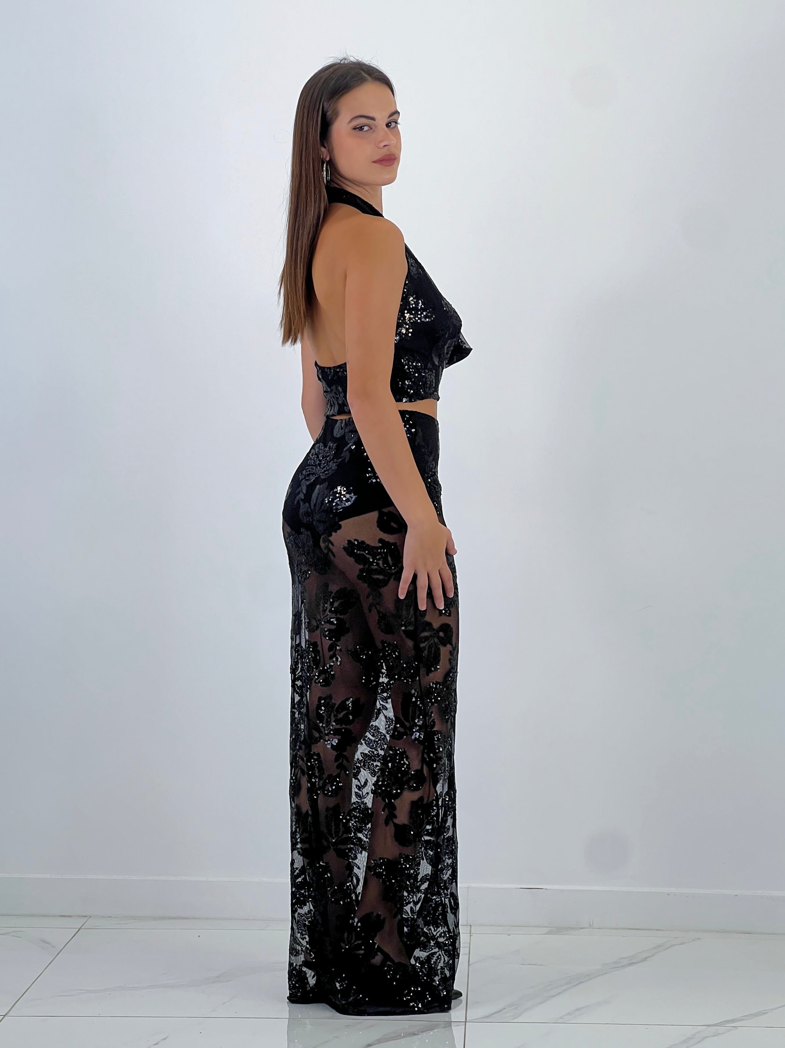 Conjunto bordados lentejuelas