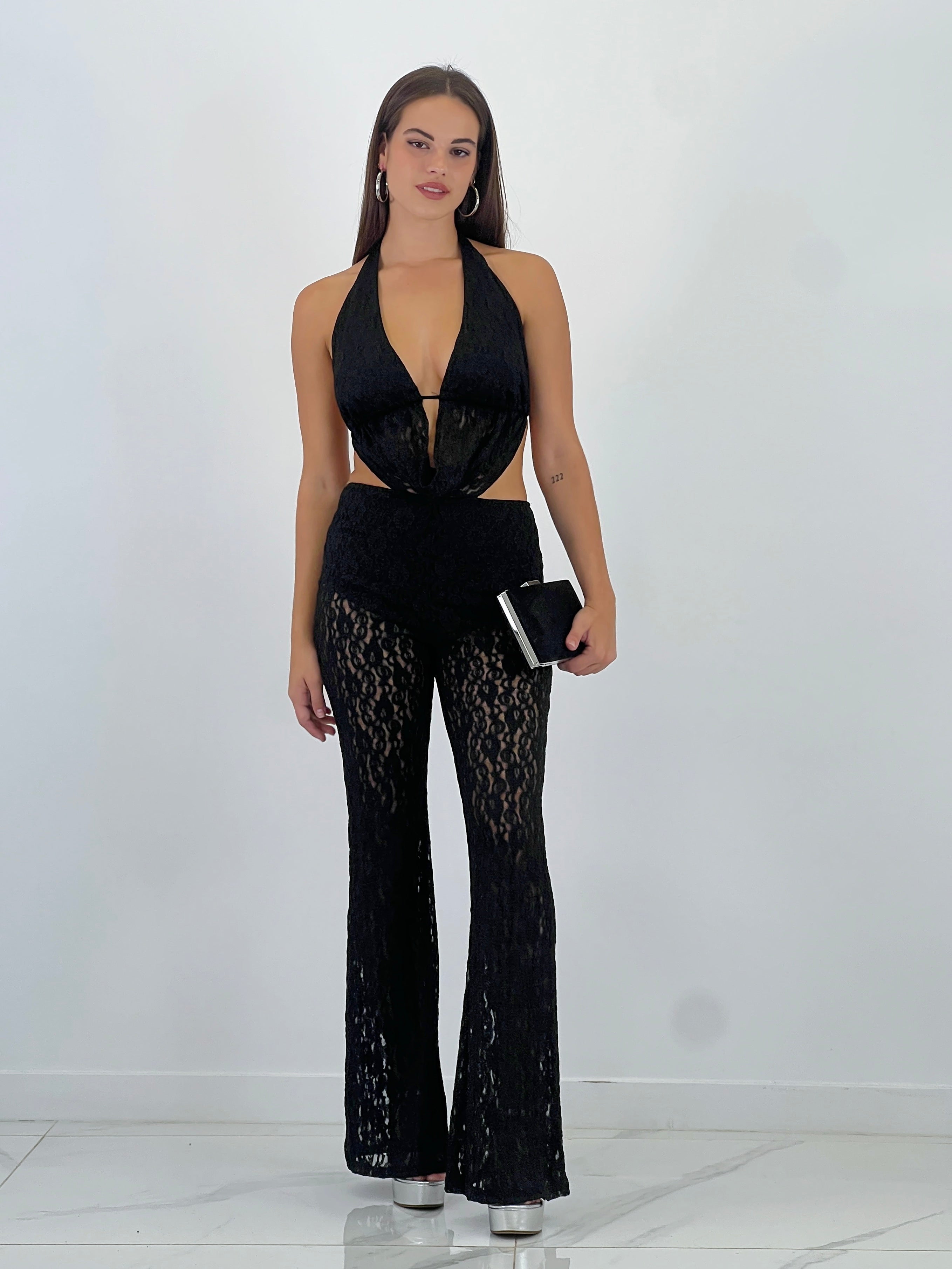 Long lace bodysuit