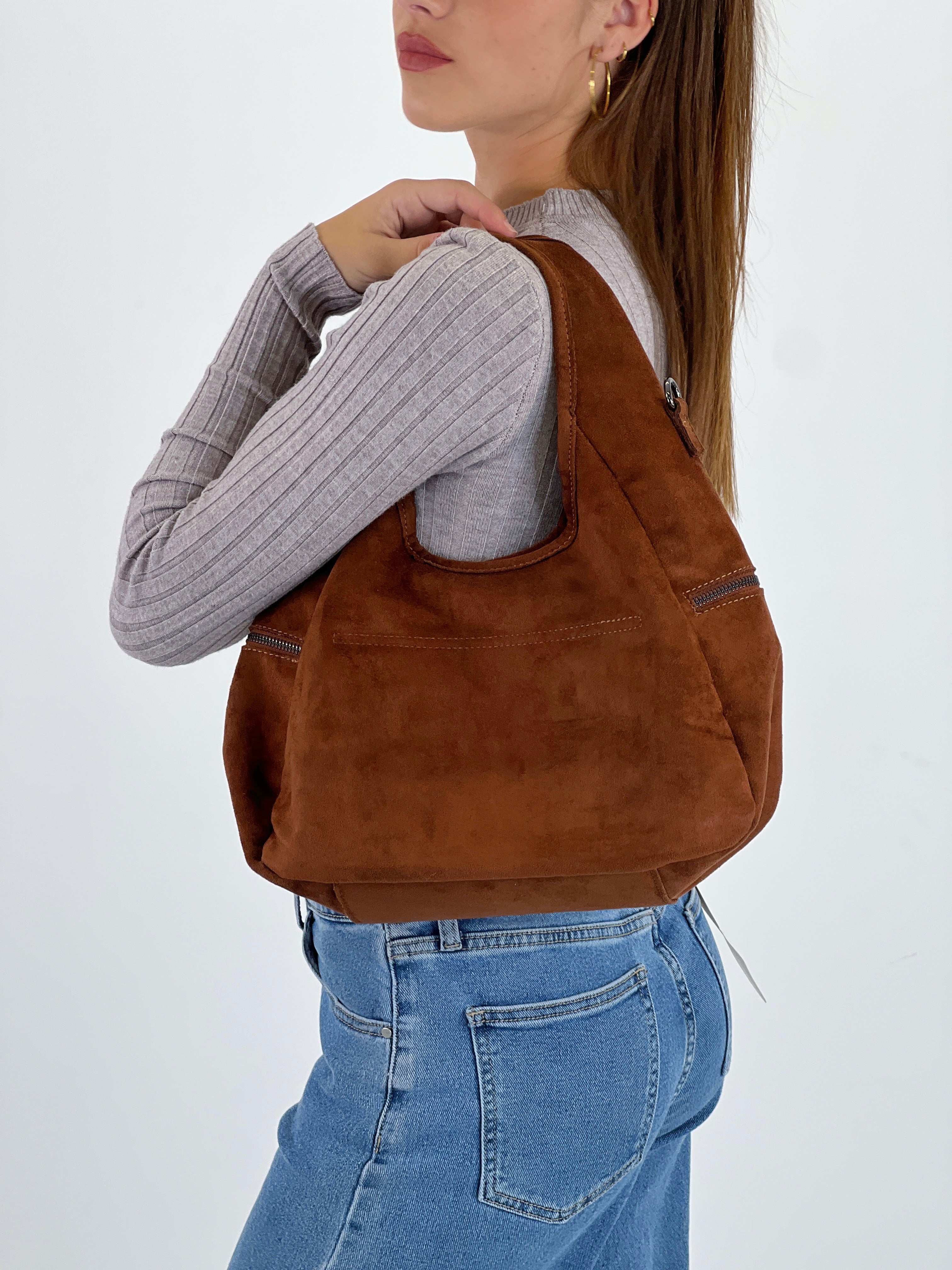 Bolso de hombro cremalleras