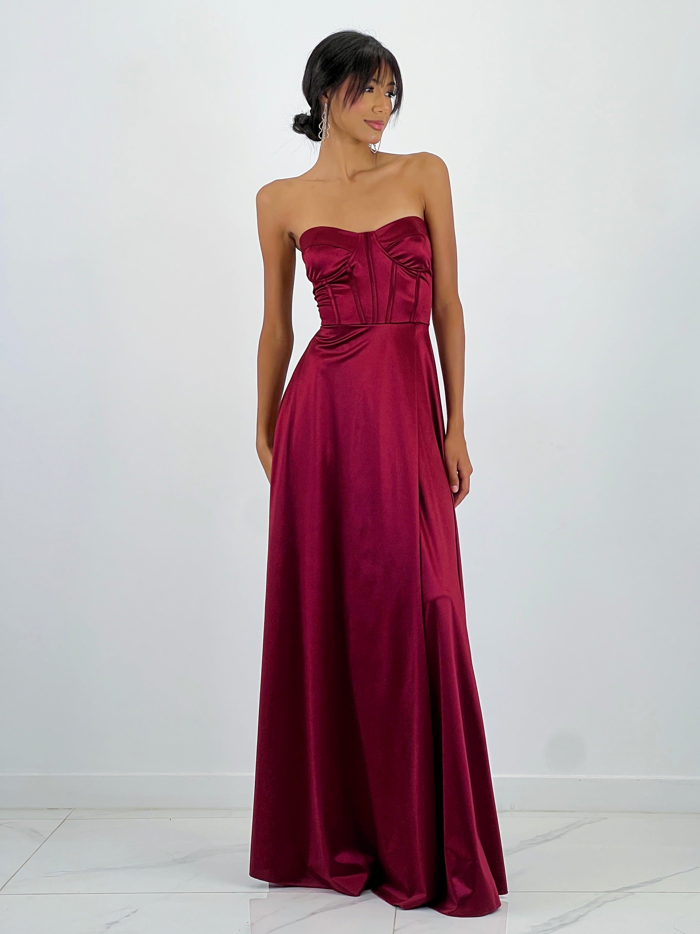 Vestido satinado Nelia