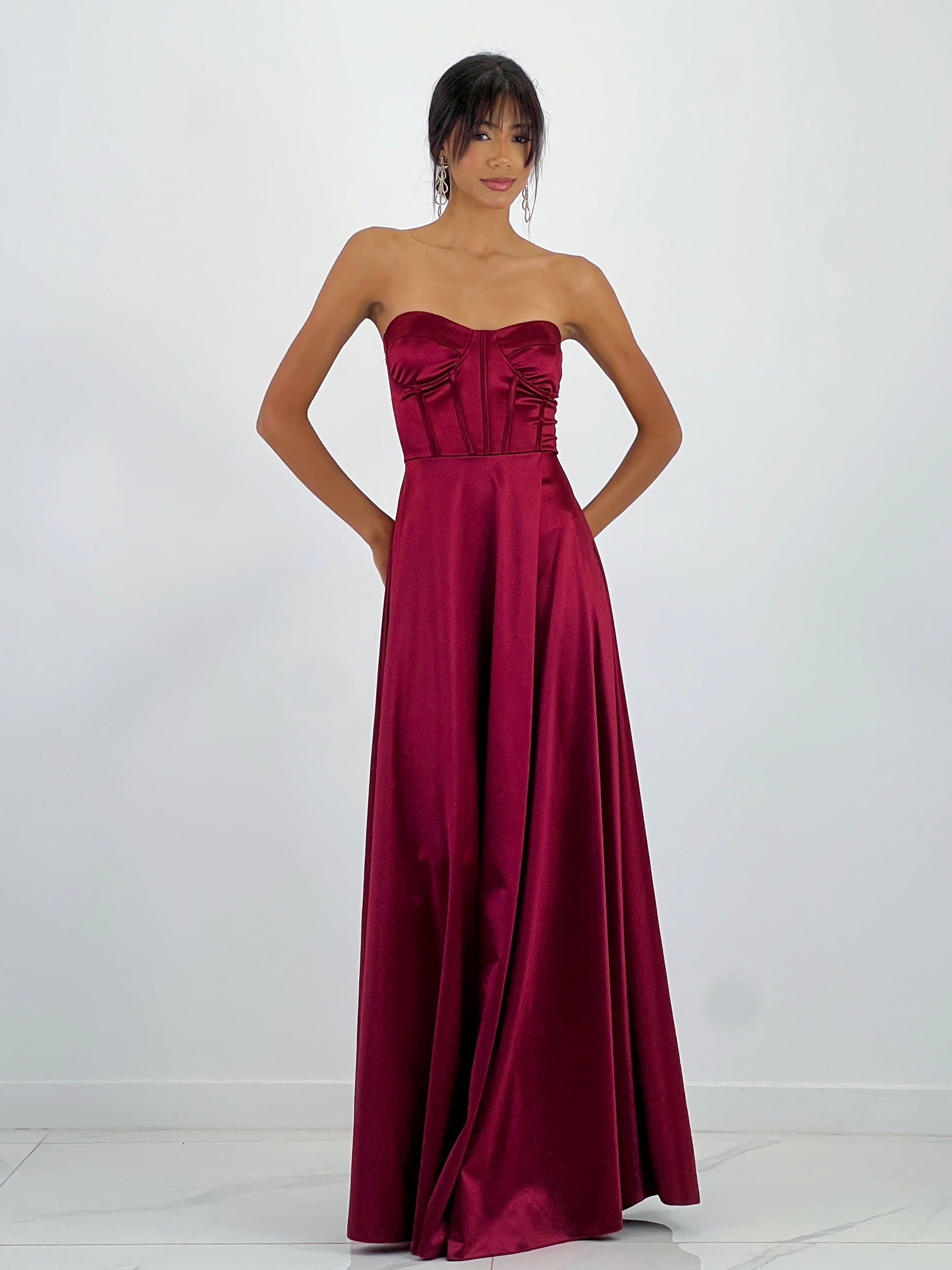 Vestido satinado Nelia