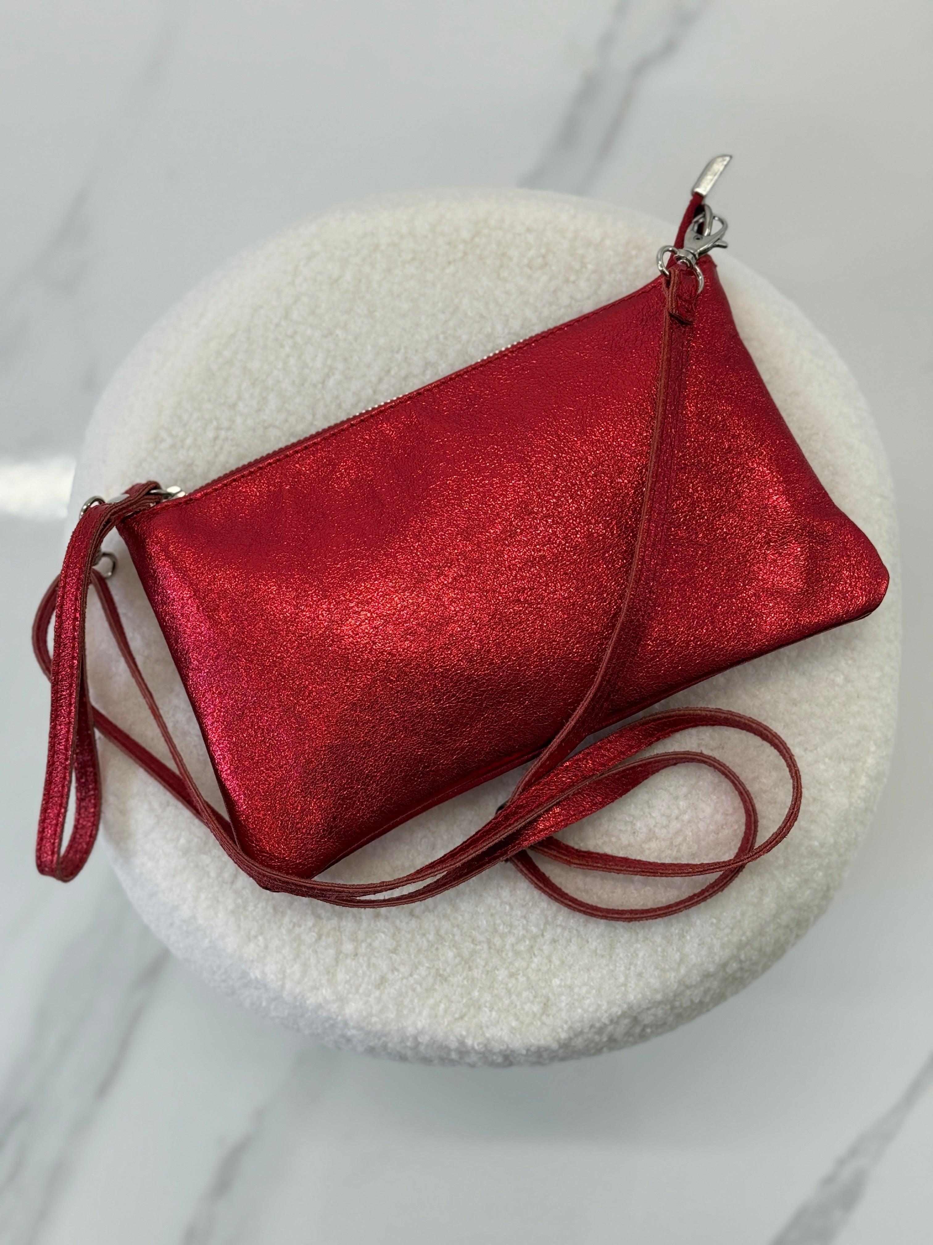 Bolso piel metalizado