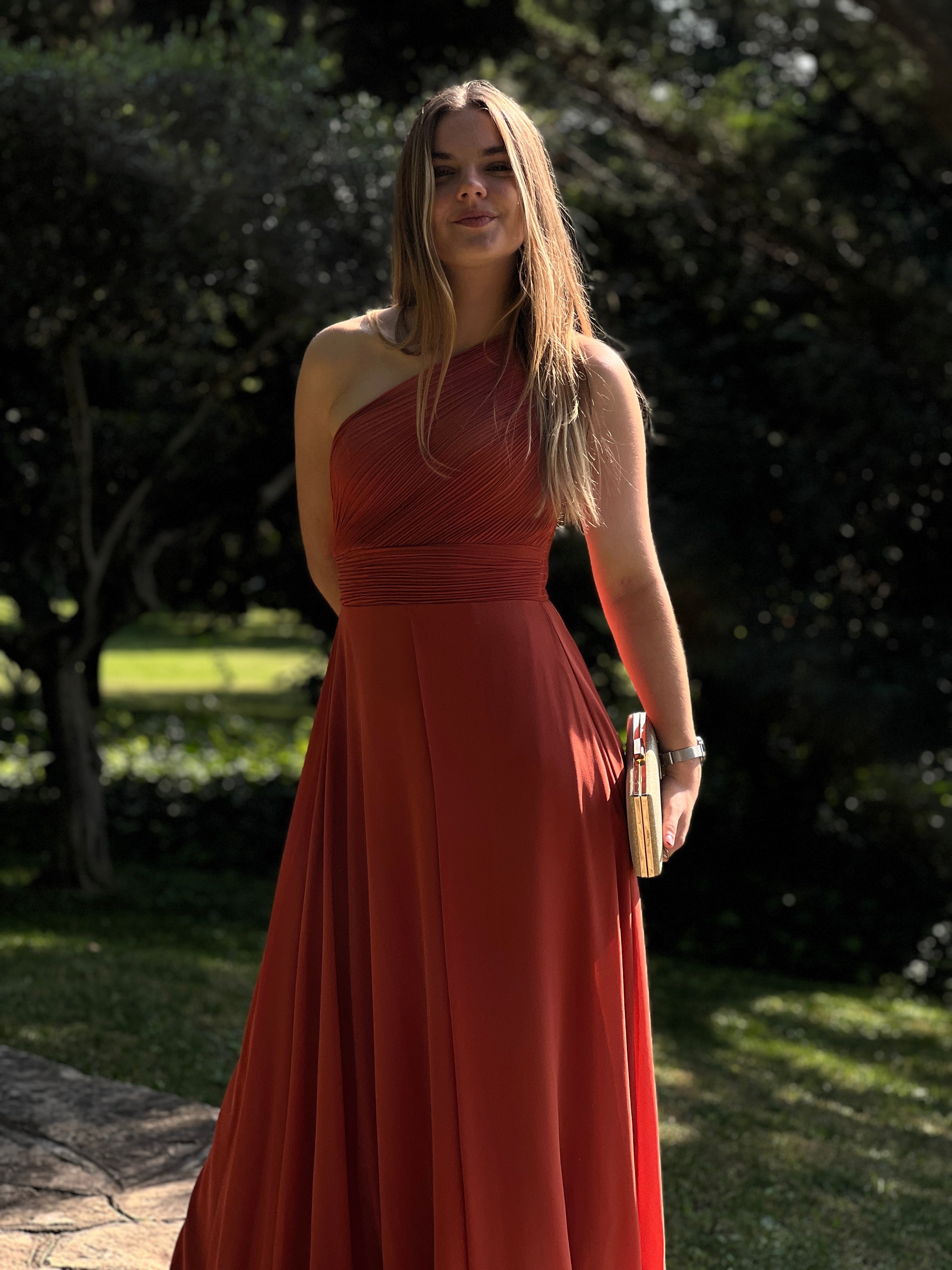 Vestido drapeado romano Julia