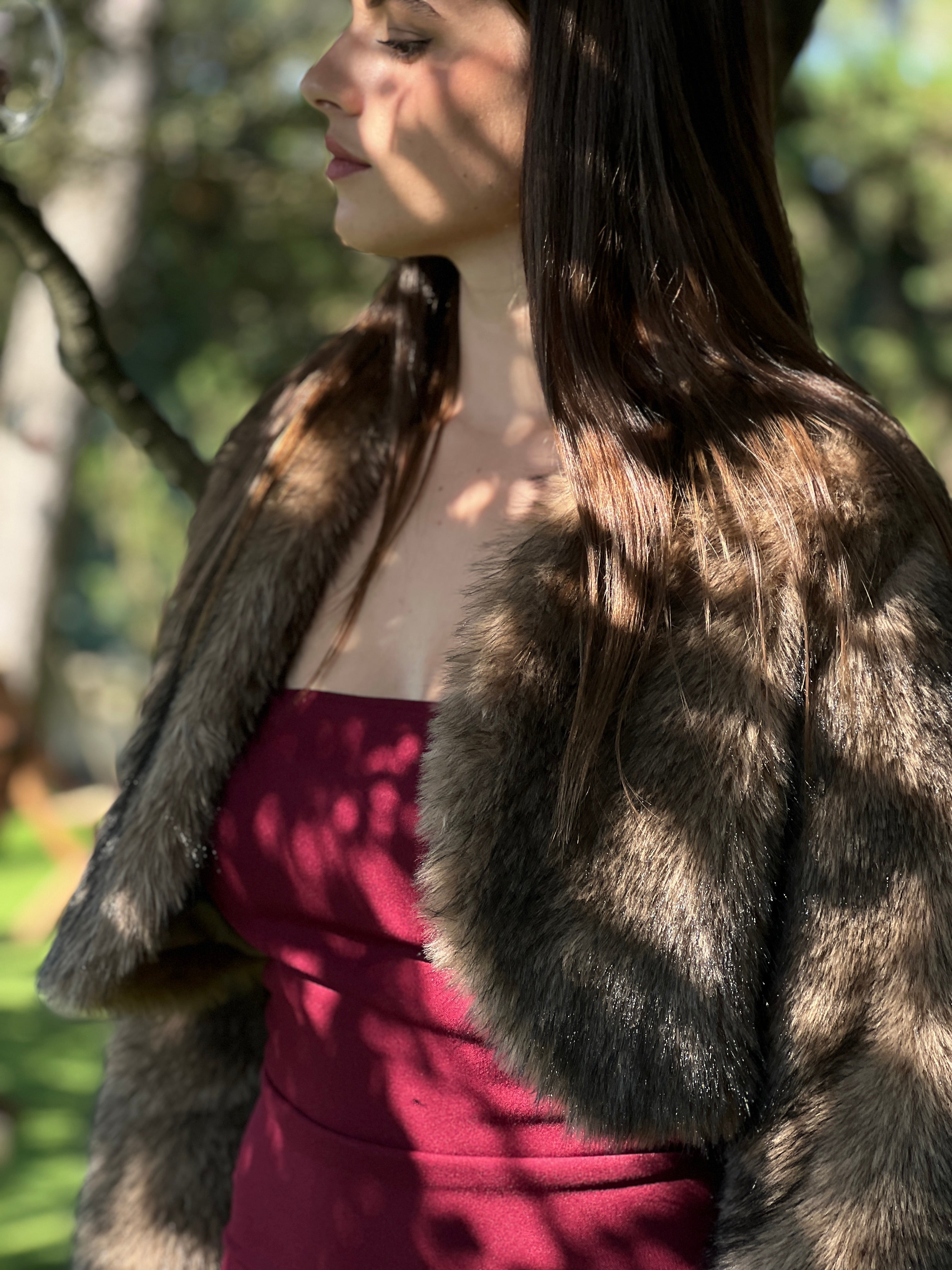Fur bolero jacket